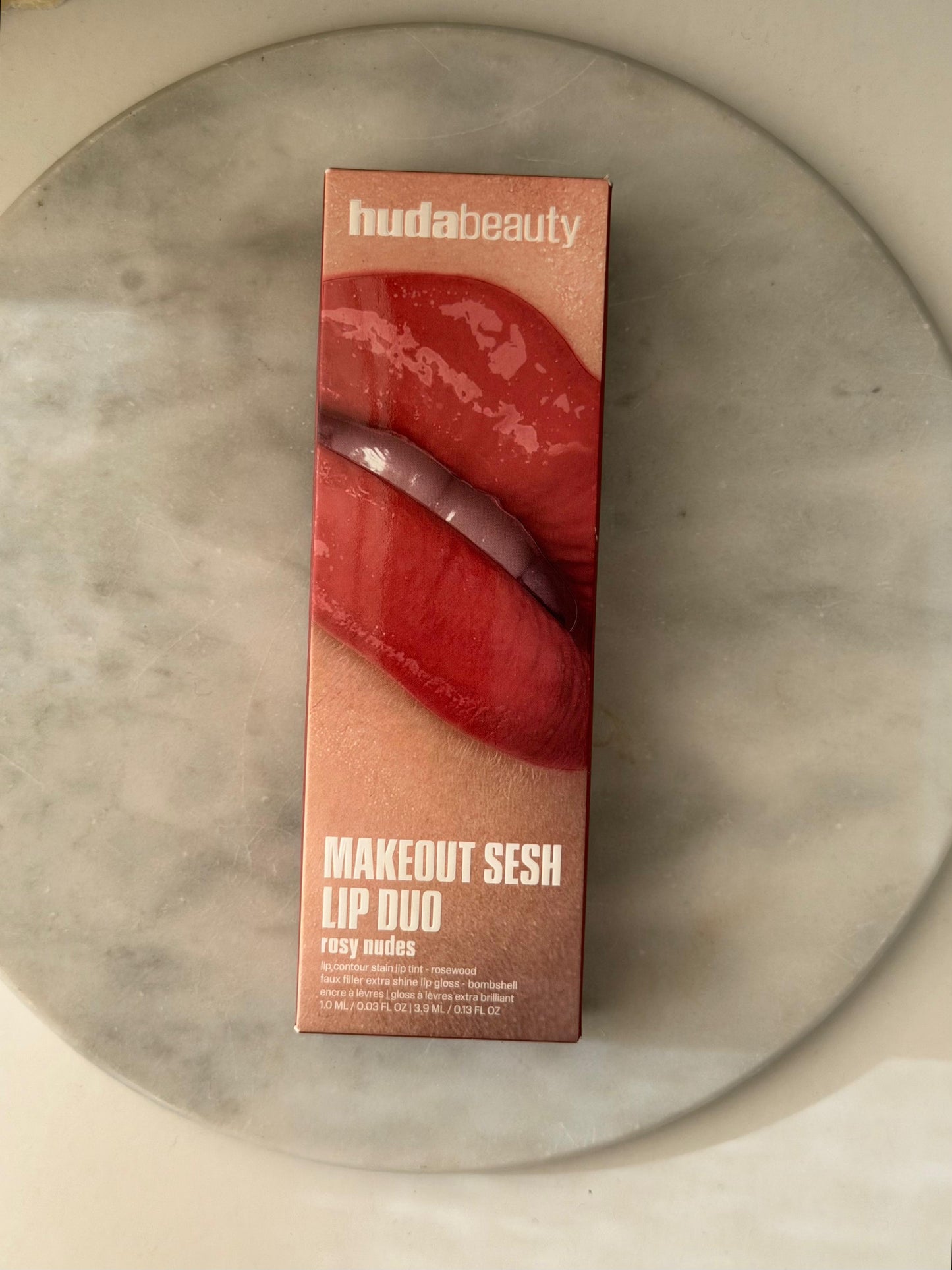 HUDA BEAUTY Makeout Sesh Lip Duo Rosy Nudes - Bombshell/Rosewood