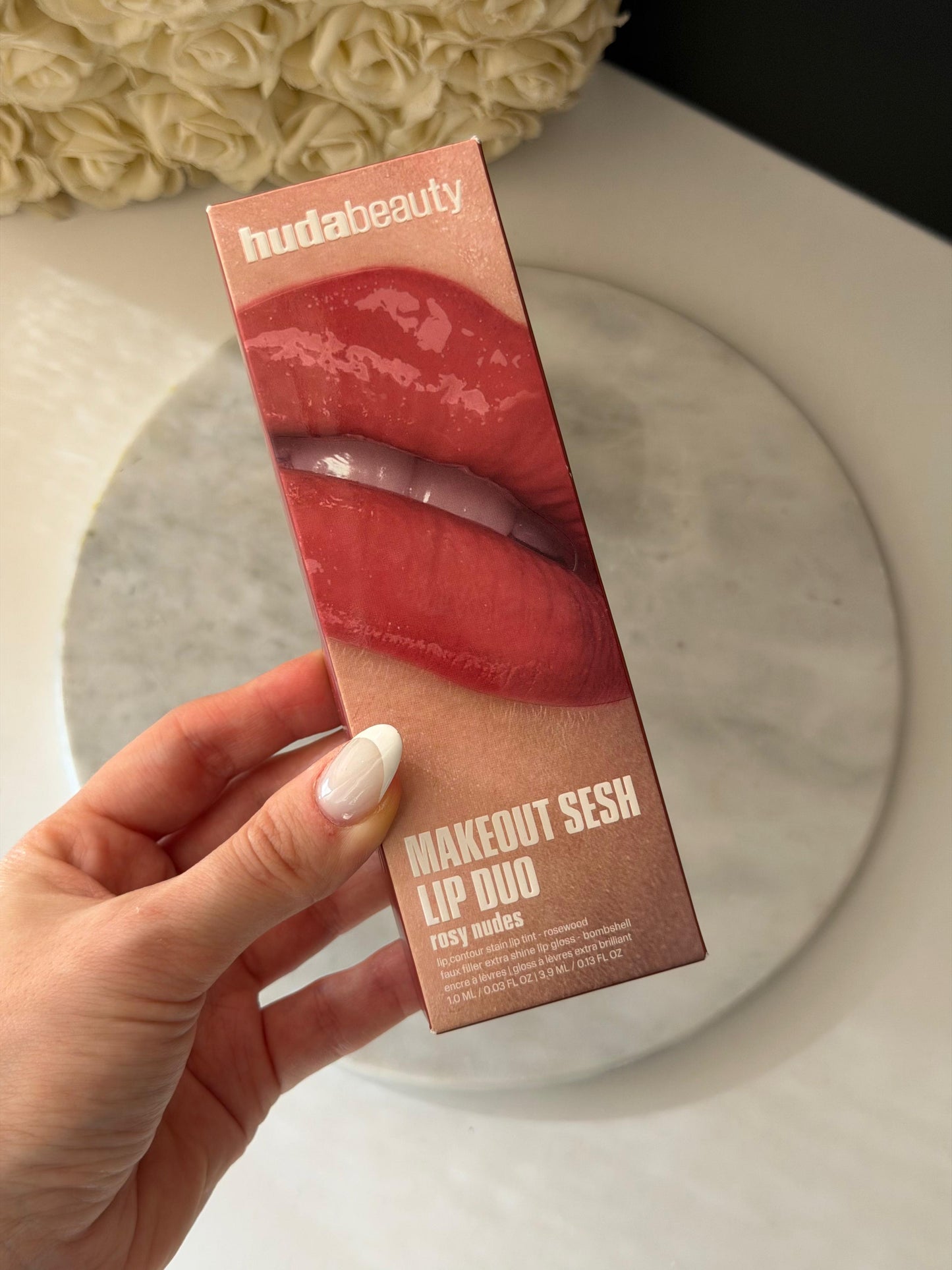 HUDA BEAUTY Makeout Sesh Lip Duo Rosy Nudes - Bombshell/Rosewood