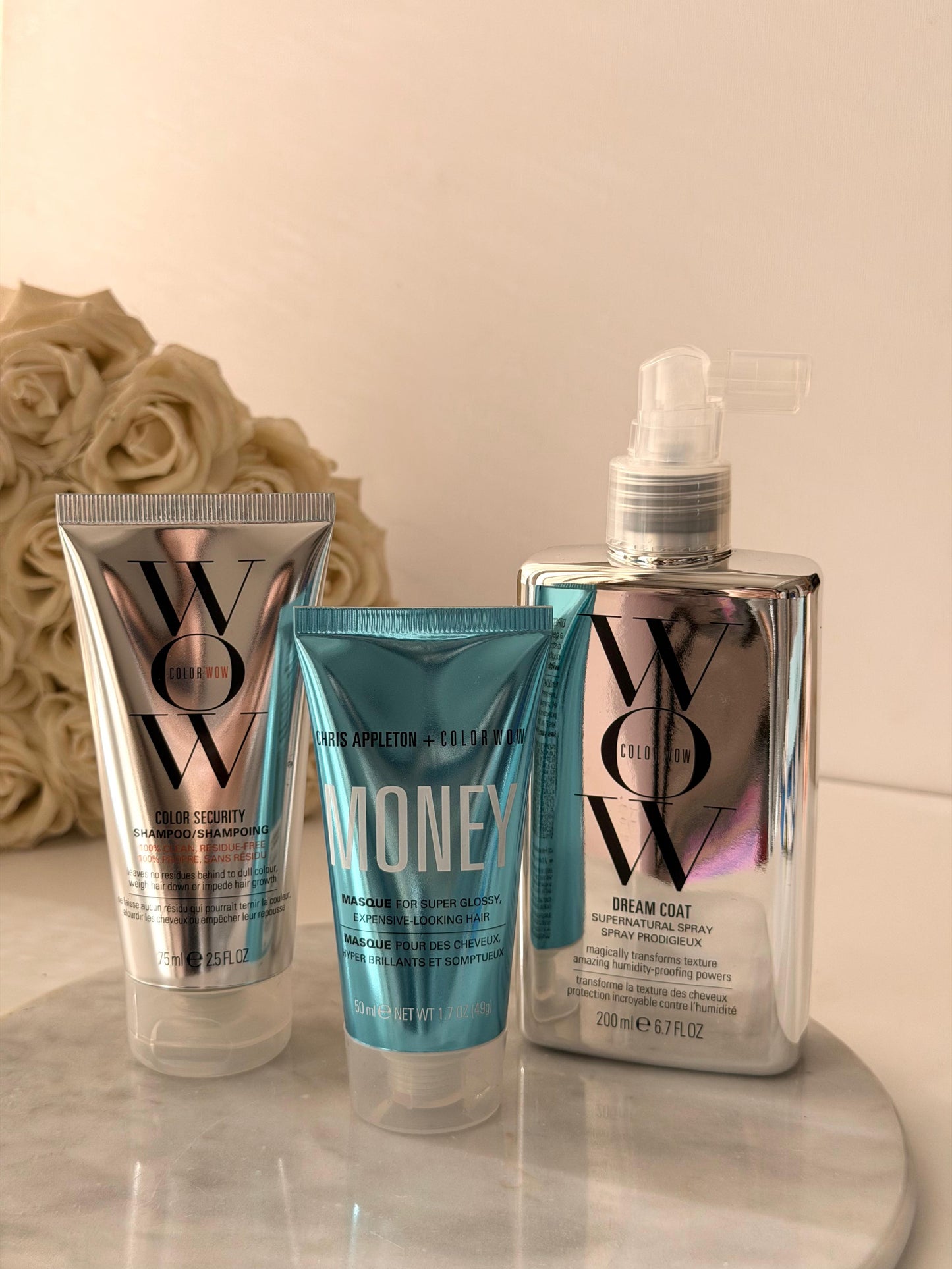 COLOR WOW
All Gloss, No Frizz Trio Kit (75ml+ 200ml+50ml)