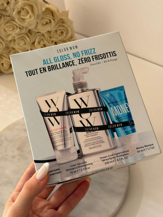 COLOR WOW
All Gloss, No Frizz Trio Kit (75ml+ 200ml+50ml)