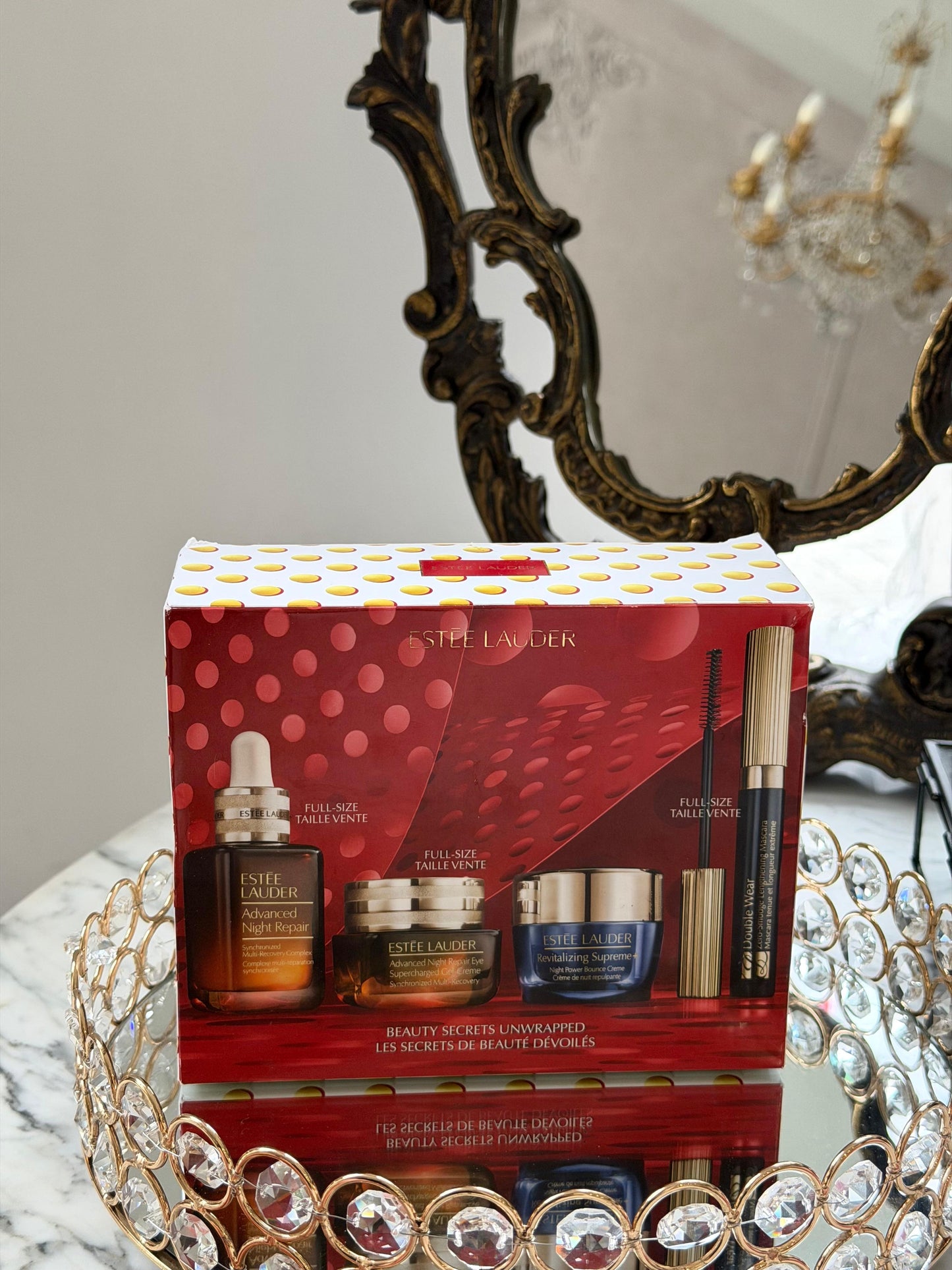 ESTEE LAUDEE Beauty Secrets Unwrapped Repair + Lift + Brighten Skincare Set