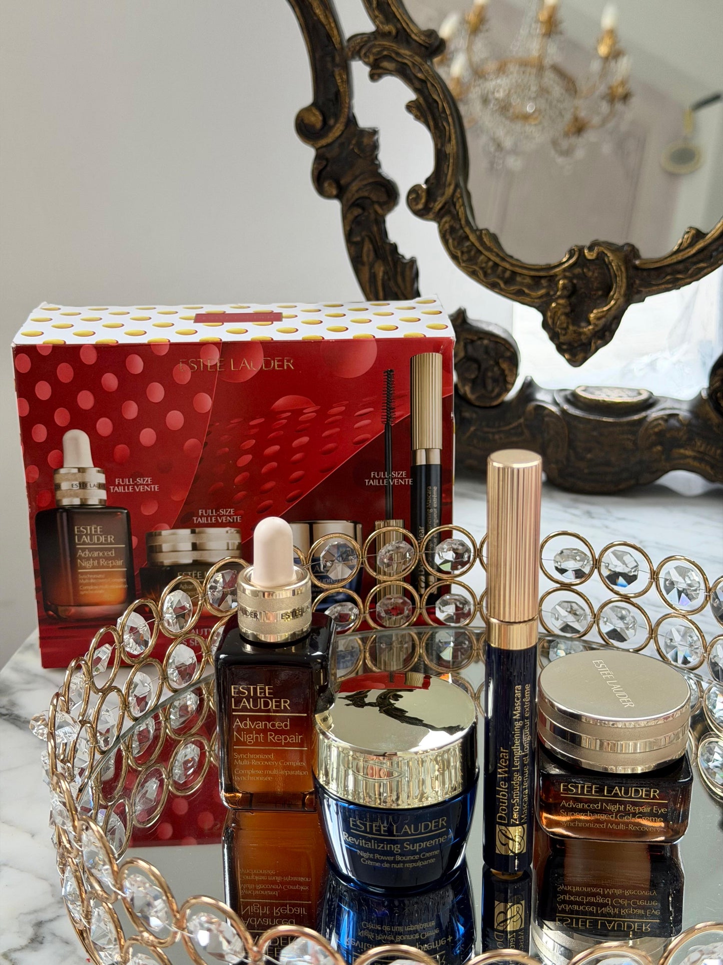 ESTEE LAUDEE Beauty Secrets Unwrapped Repair + Lift + Brighten Skincare Set