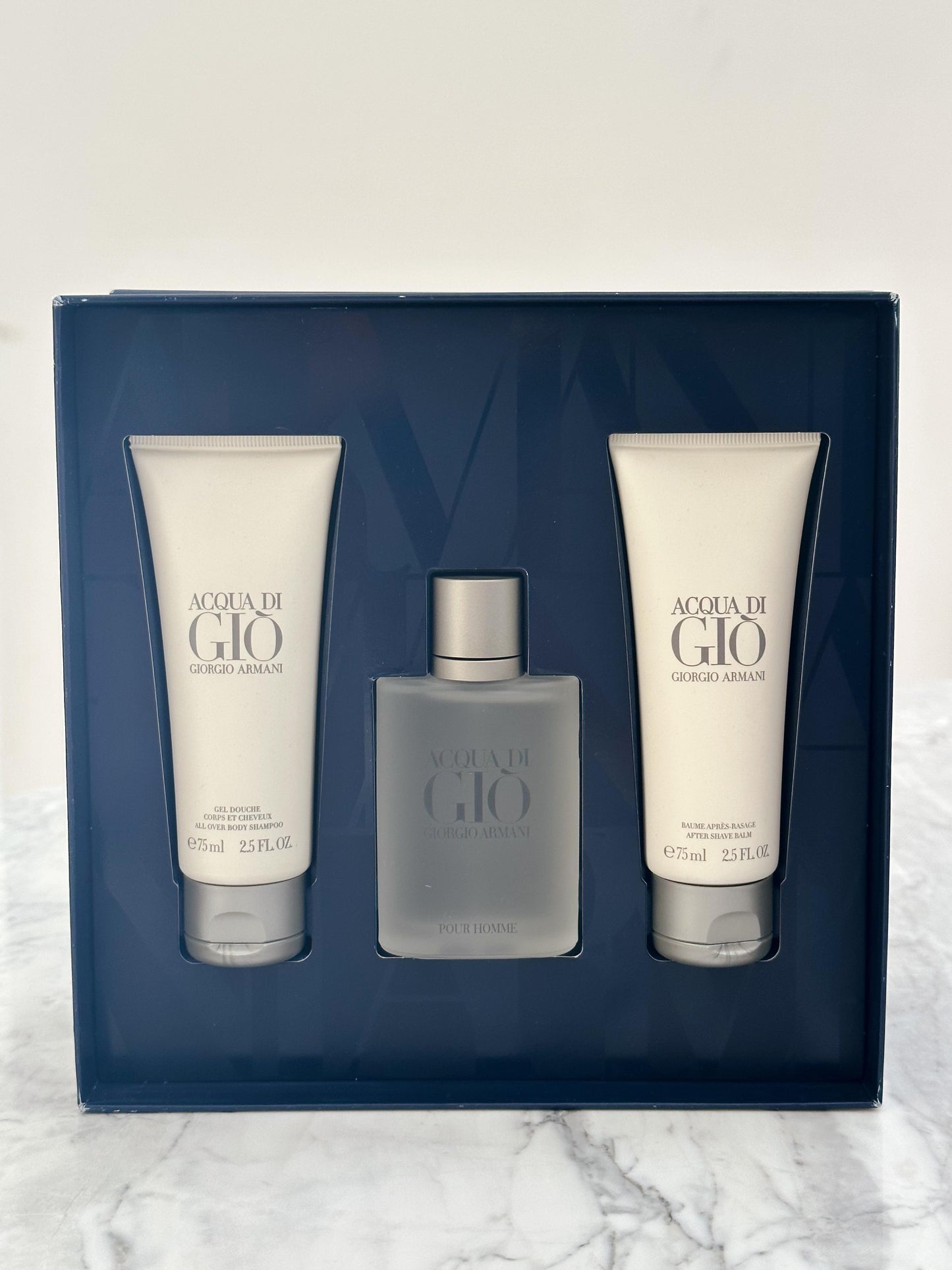 ARMANI Acqua di Giò Gift Set 50ml EDT + 75ml Shower Gel + 75ml Aftershave Balm