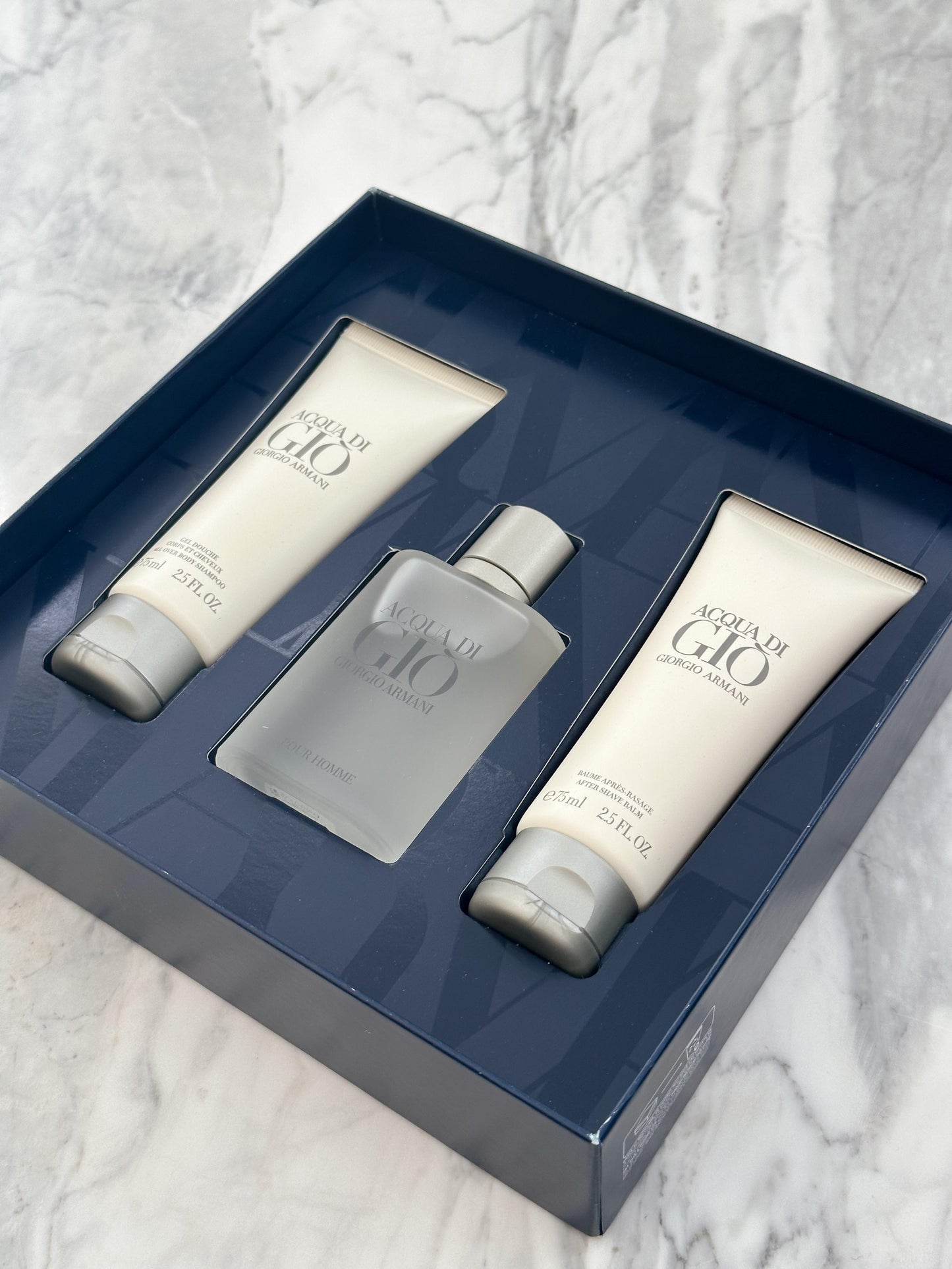 ARMANI Acqua di Giò Gift Set 50ml EDT + 75ml Shower Gel + 75ml Aftershave Balm