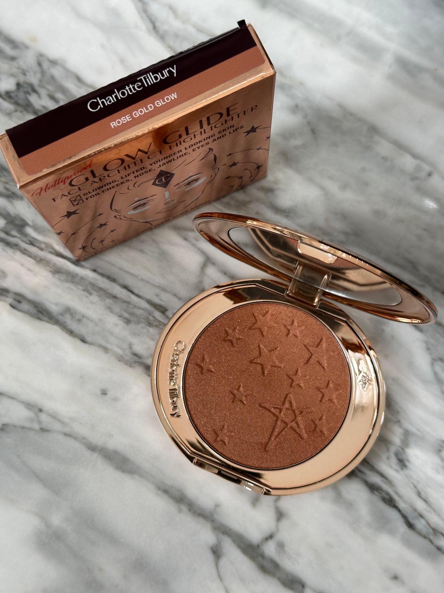 CHARLOTTE TILBURY Hollywood Glow Glide Face Architect Highlighter - Rose Gold Glow