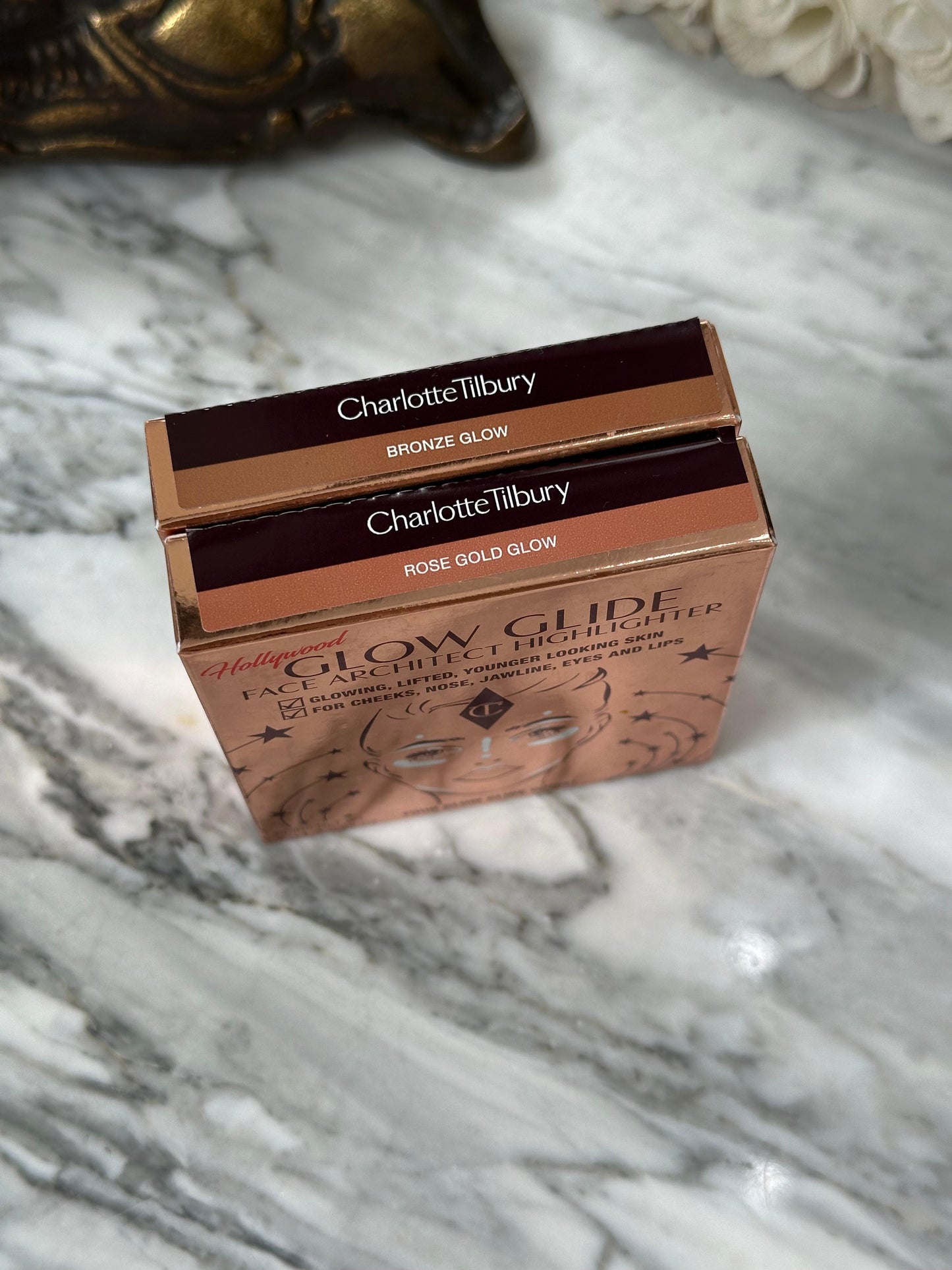 CHARLOTTE TILBURY Hollywood Glow Glide Face Architect Highlighter - Rose Gold Glow