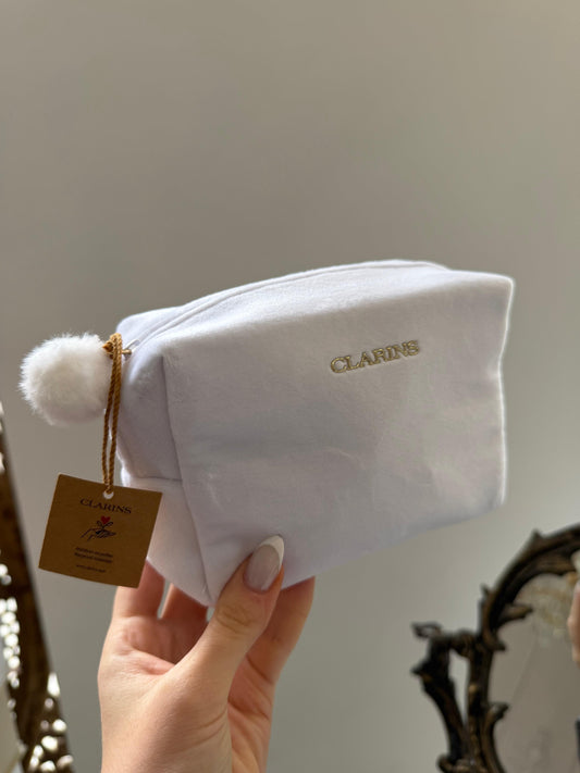 CLARINS White Travel Pouch Gift