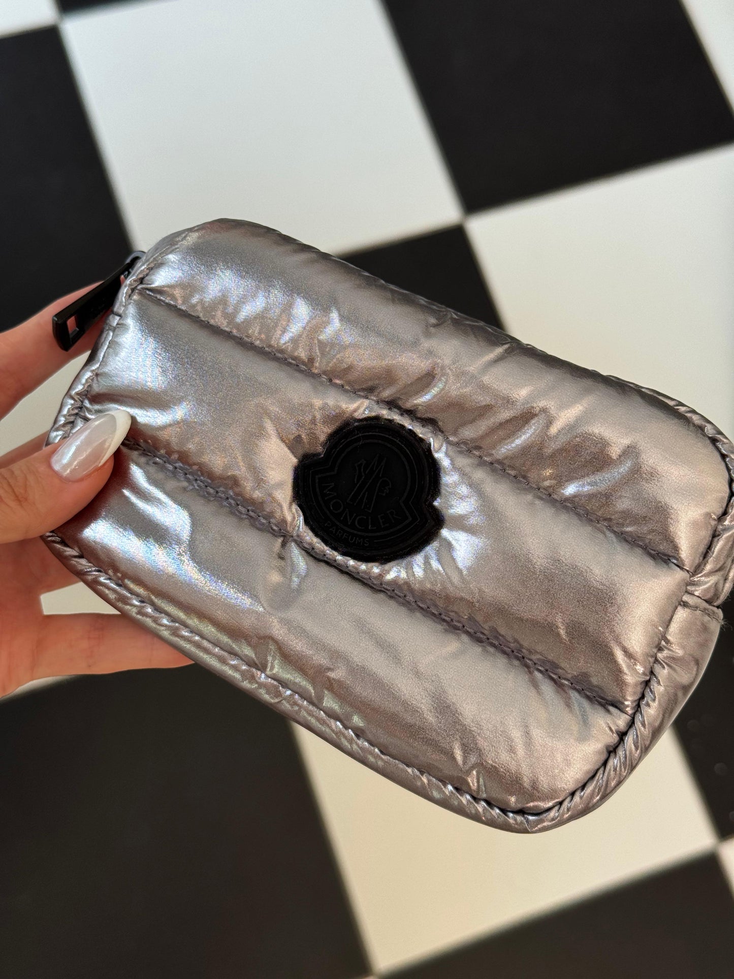 MONCLER Silver Beauty Pouch