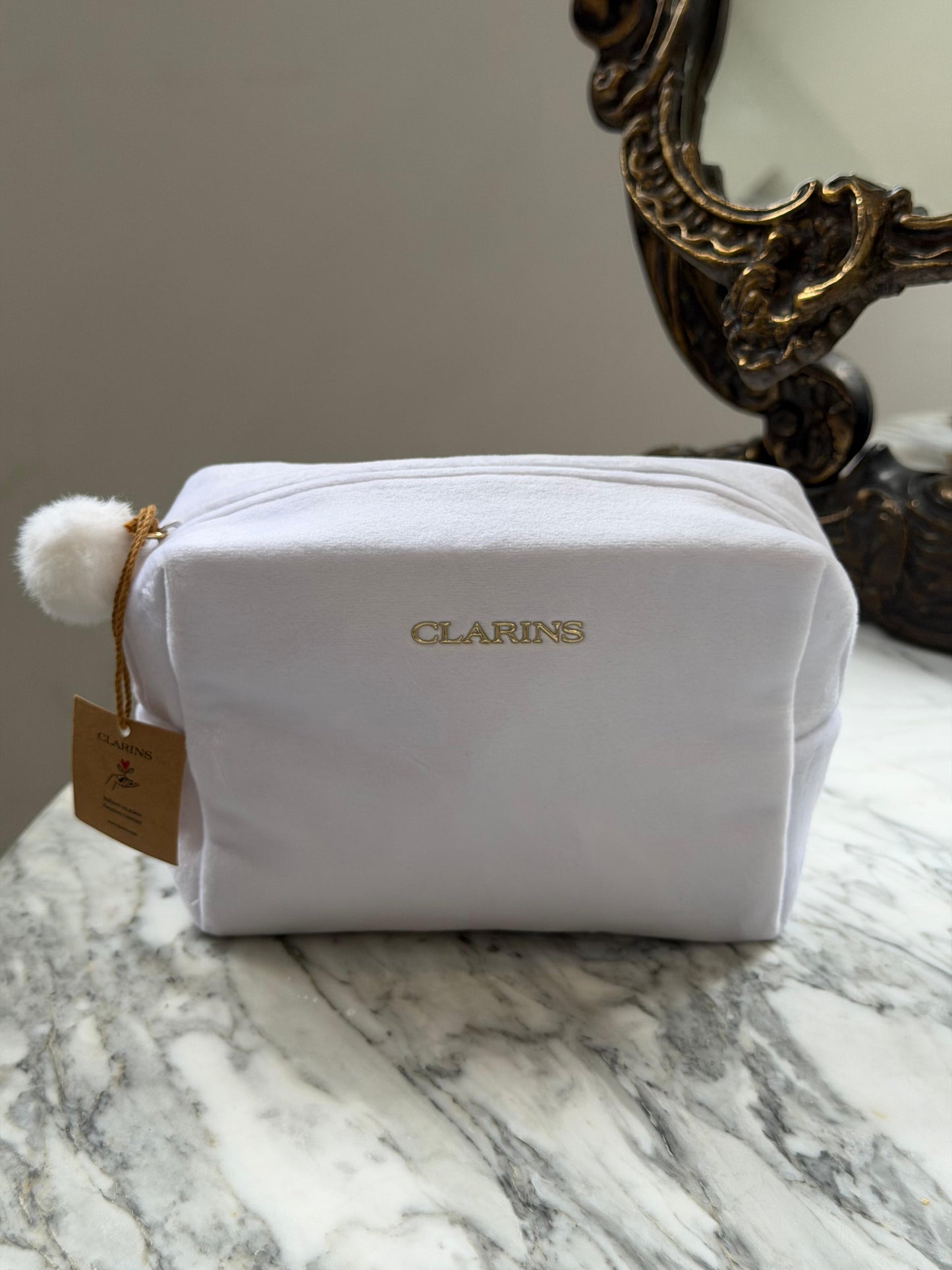 CLARINS White Travel Pouch Gift
