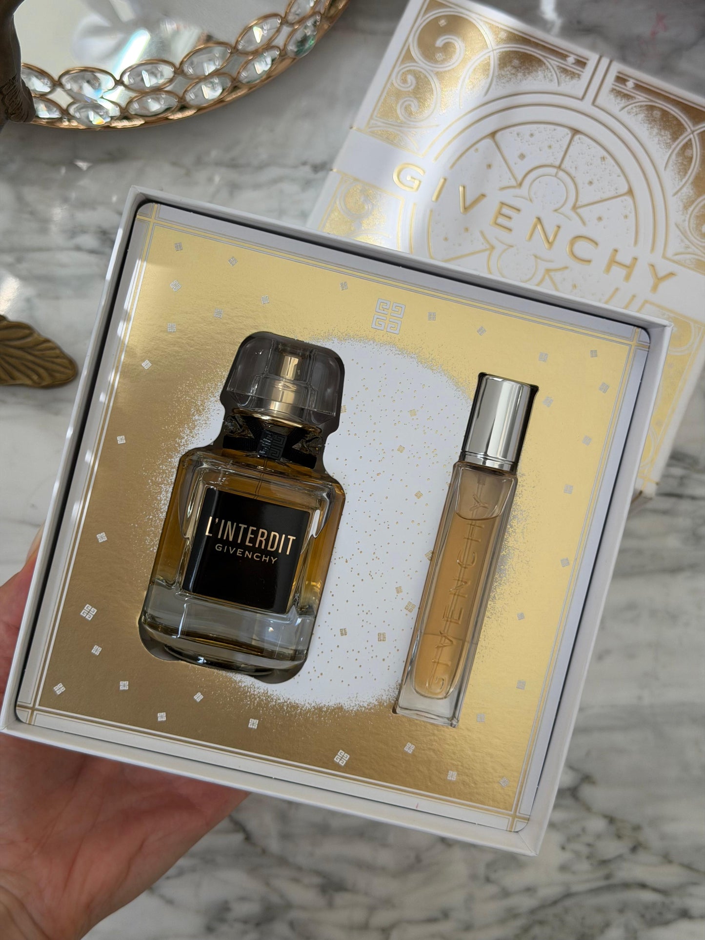 GIVENCHY L’Interdit Parfum 50ml Gift Set + Travel Spray Edp 12.5ml