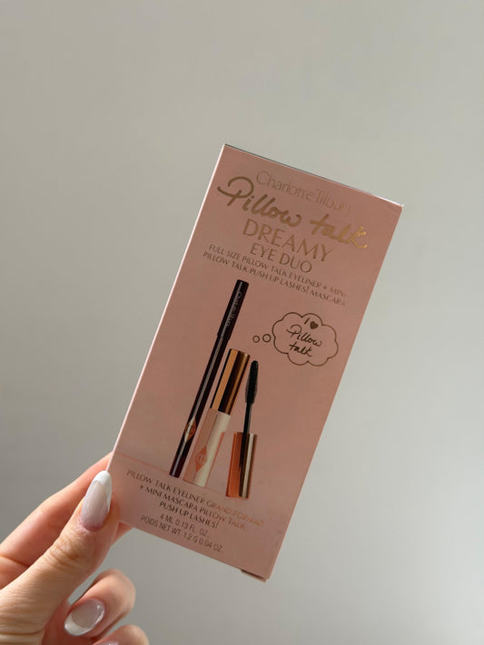 CHARLOTTE TILBURY Pillow Talk Dreamy Eye Duo
Full Size Pillow Talk Eyeliner + Mini Pillow Talk Push Up Lashes Mascara