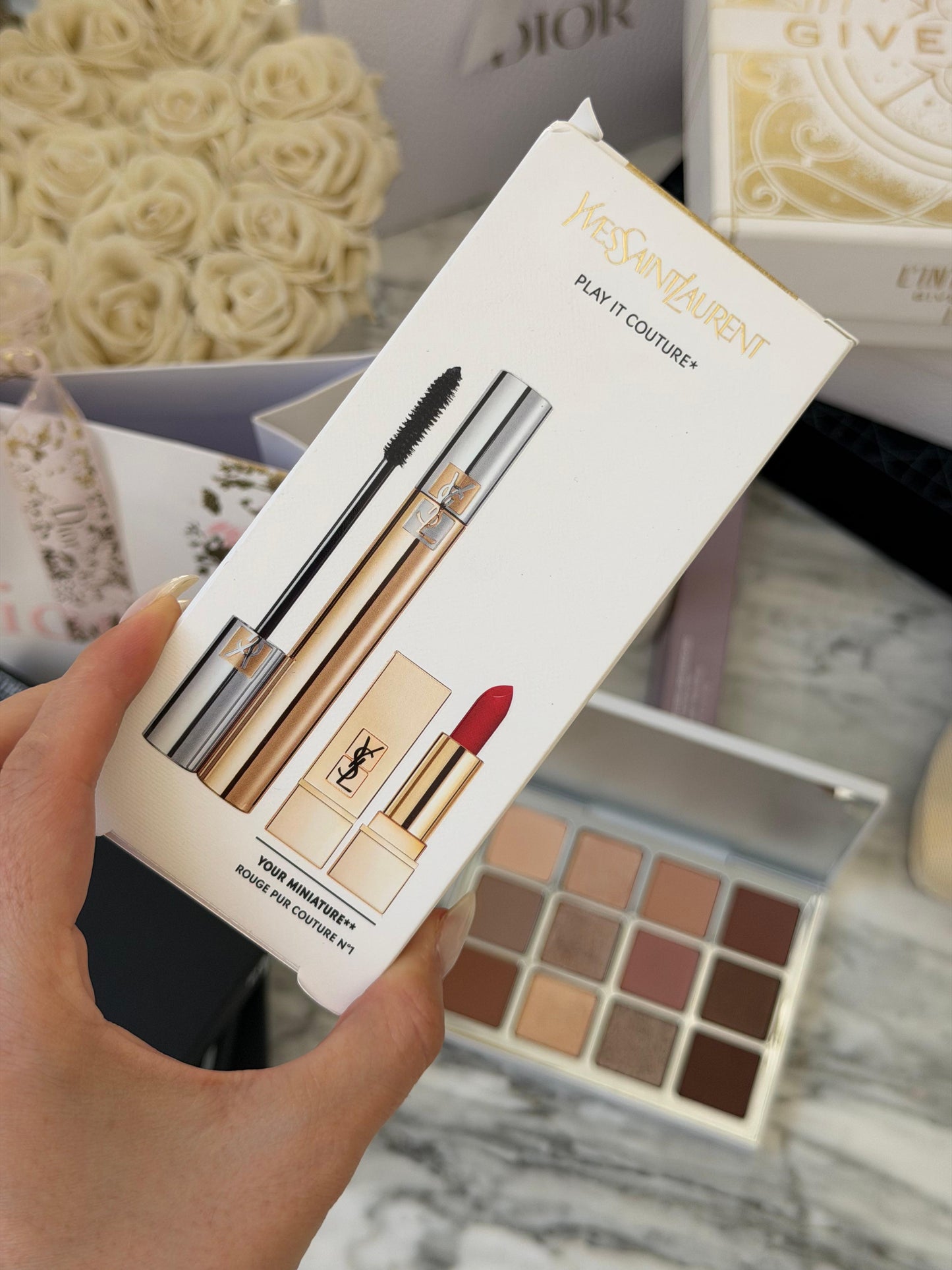 YSL Gift Set Mascara Volume Effet Faux Cils + Mini Rouge Pur Couture N^1