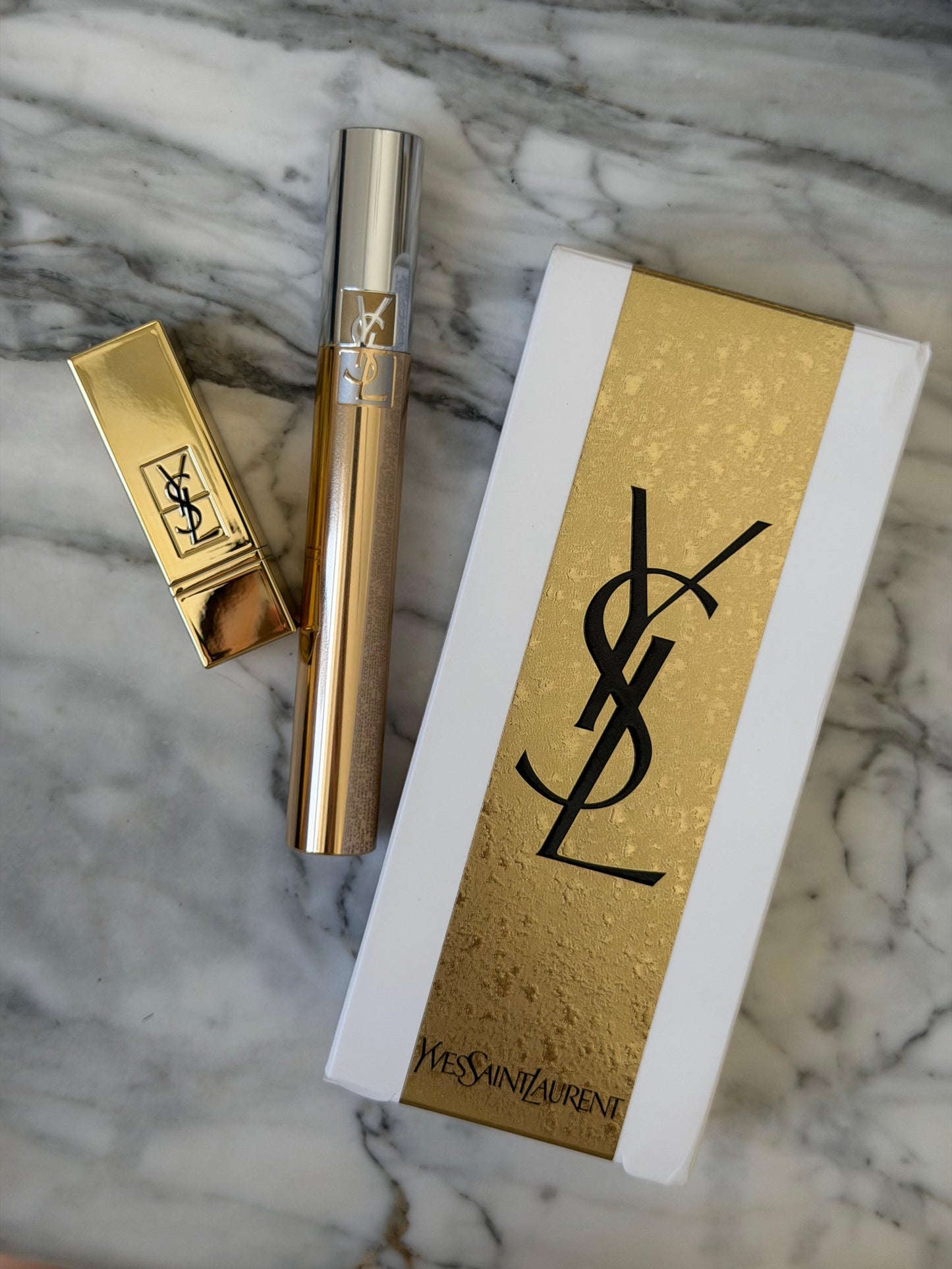 YSL Gift Set Mascara Volume Effet Faux Cils + Mini Rouge Pur Couture N^1