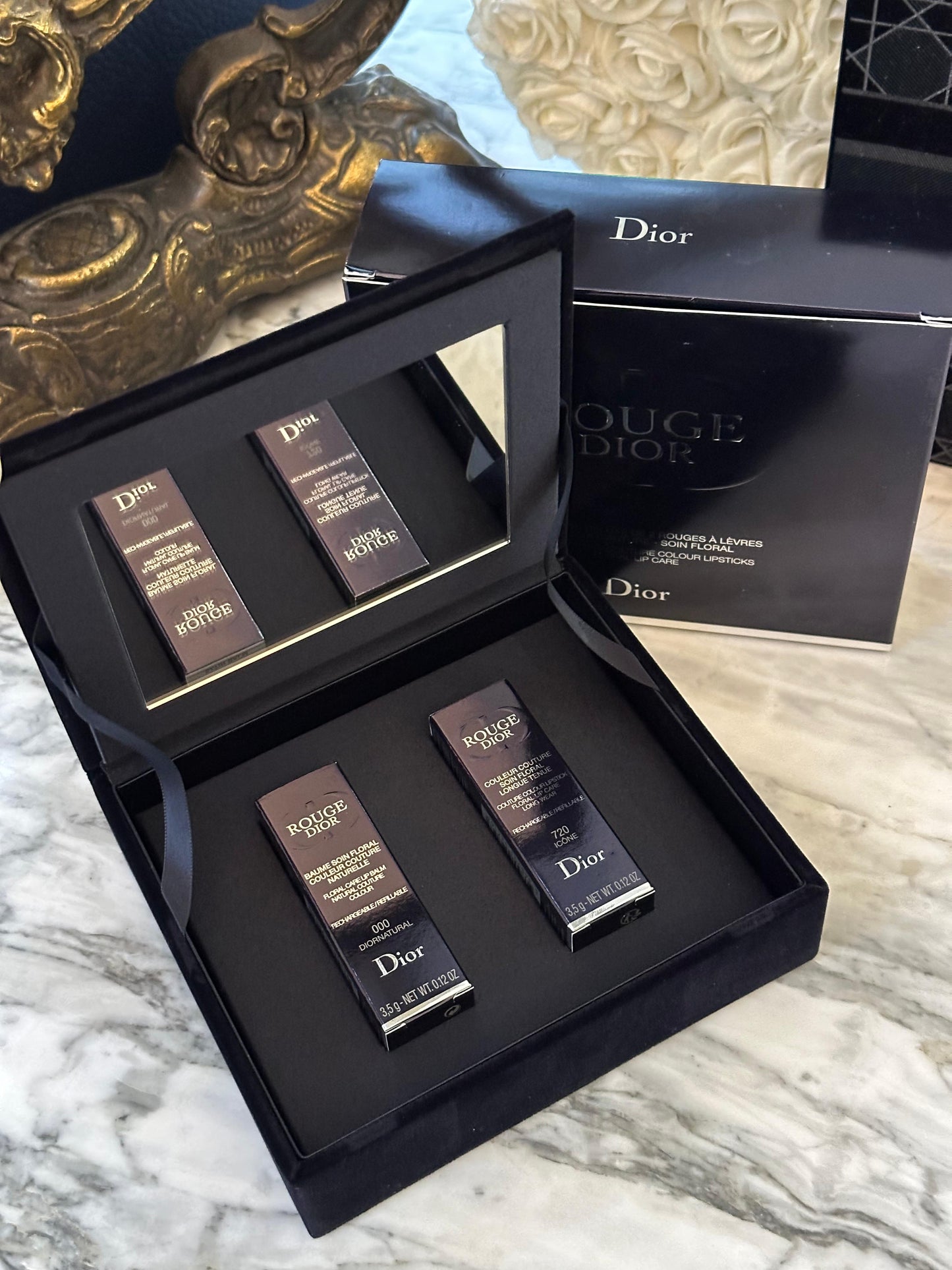 DIOR Rouge Dior Deluxe - Gift Set 1 Lipsticks + 1 Balm In Mirrored Case