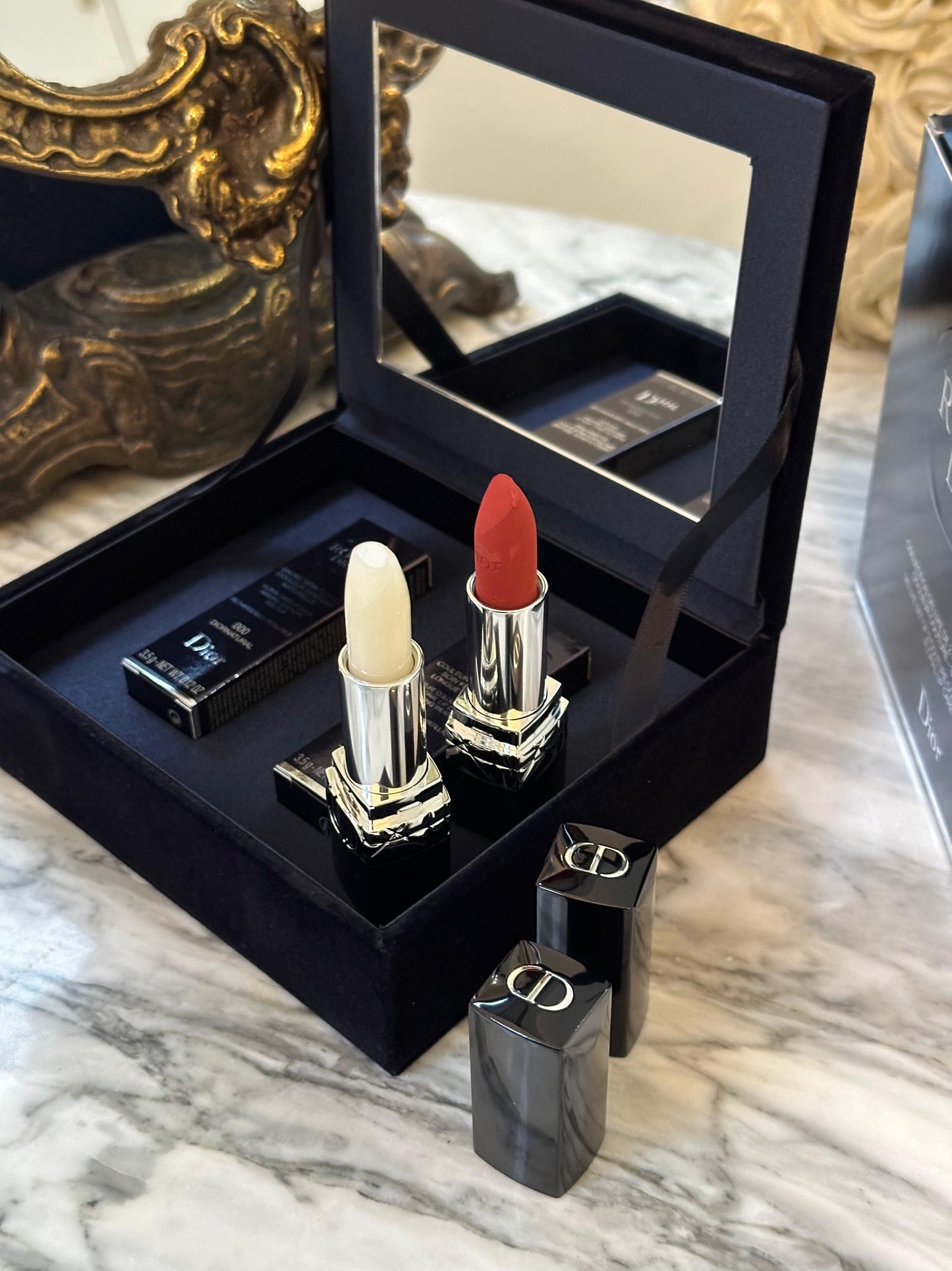 DIOR Rouge Dior Deluxe - Gift Set 1 Lipsticks + 1 Balm In Mirrored Case