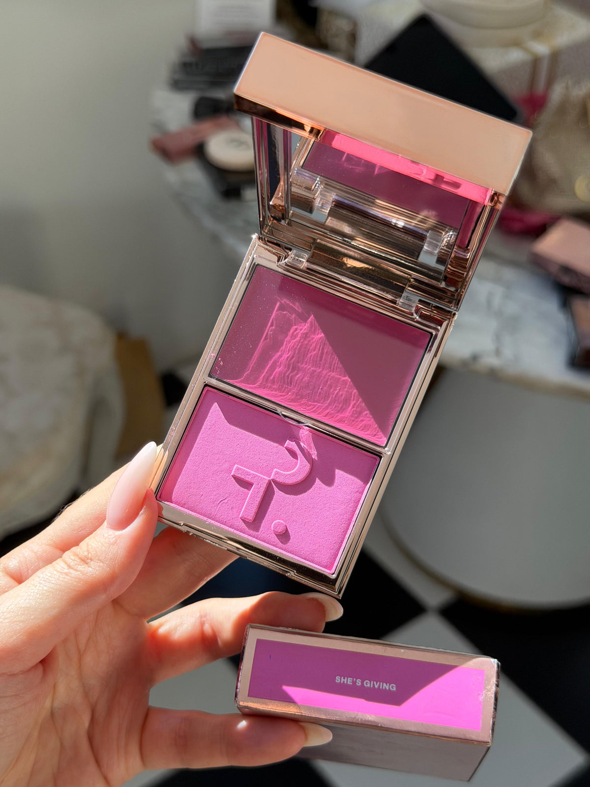 PATRICK TA 
Double Take Crème & Powder Blush Duo - She’s Giving