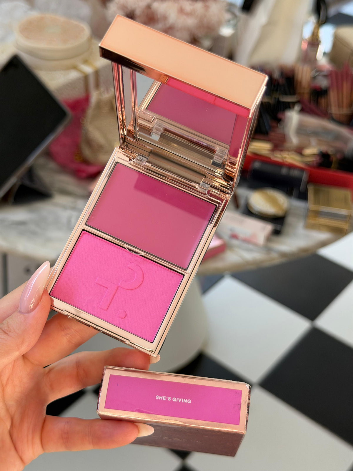 PATRICK TA 
Double Take Crème & Powder Blush Duo - She’s Giving