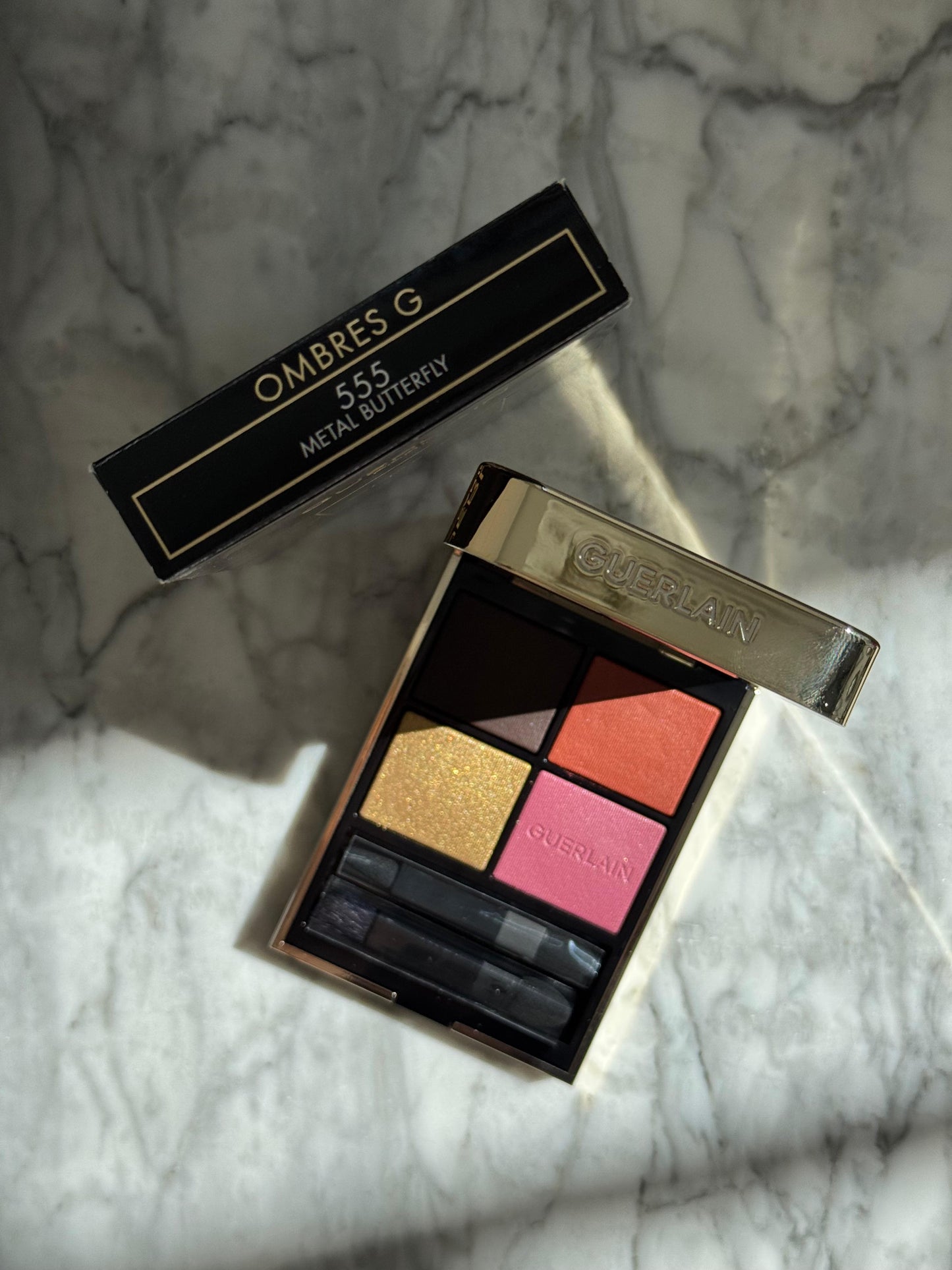 GUERLAIN Ombres G
Eyeshadow Quad
Multi-Effect, High Color & Long Wear (555)