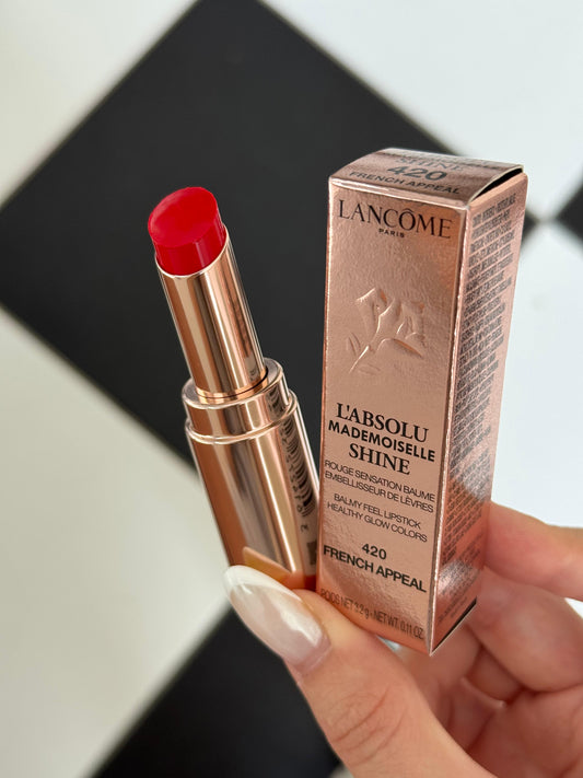 LANCÔME 
L'Absolu Mademoiselle Shine (420)
Balmy Healthy Glow Lipstick