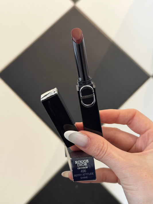 DIOR On Stage Coated Shine Lipstick (496) - Ultra Wear, Intense Comfort