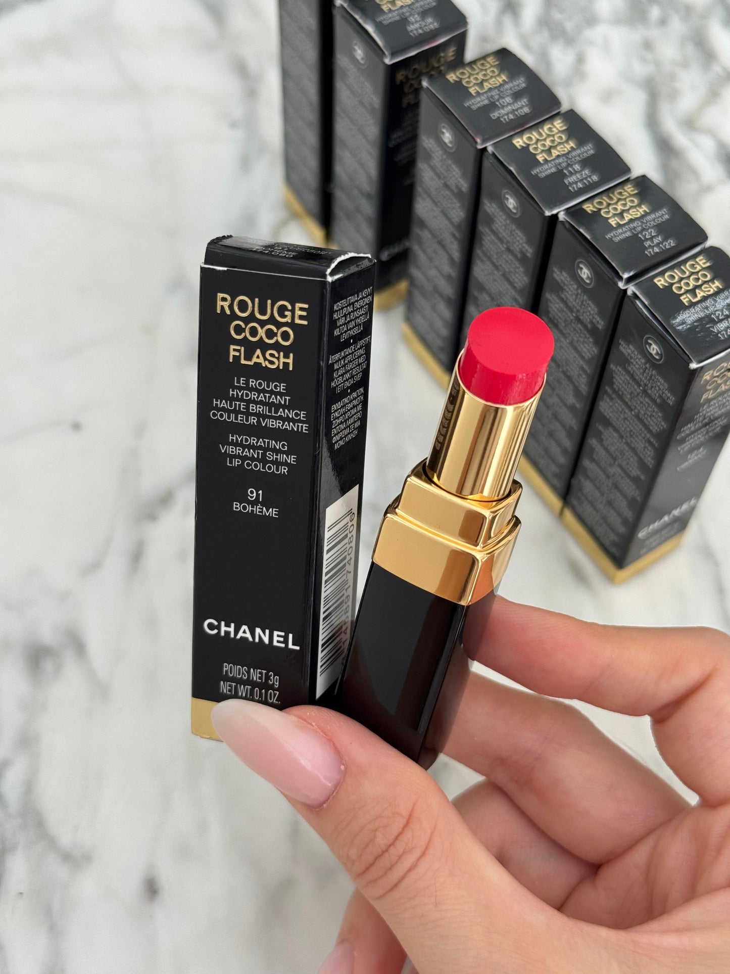 CHANEL Rouge Coco Flash (91)
Hydrating Vibrant Shine Lipstick