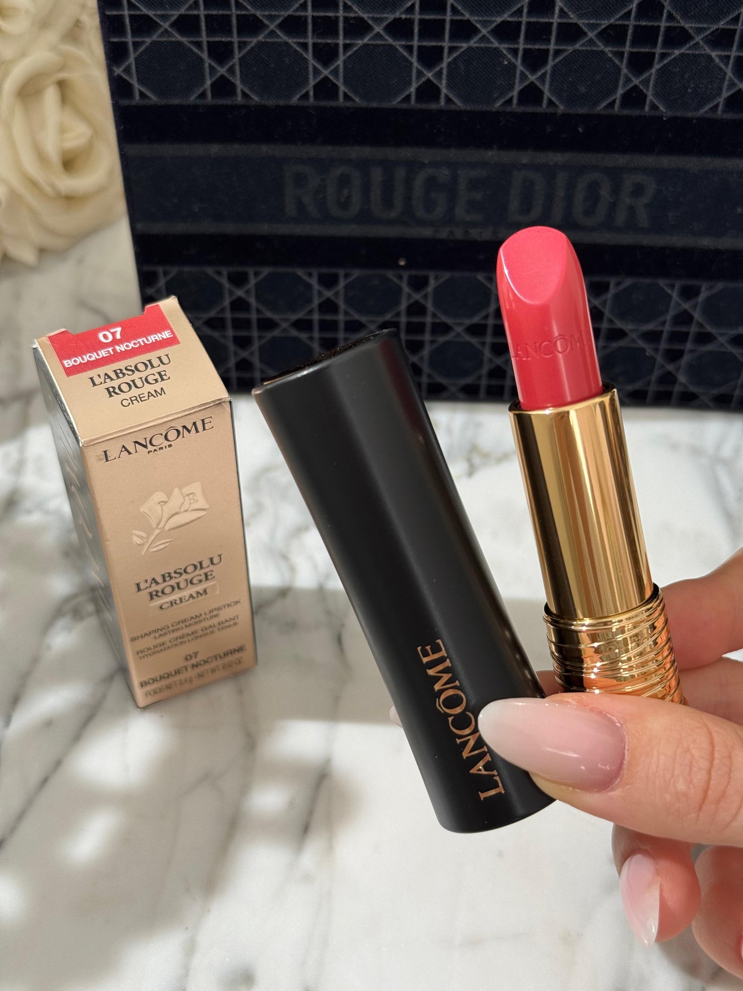LANCÔME 
L'Absolu Rouge Cream Lipstick (07)
Luminous Cream Finish 18H