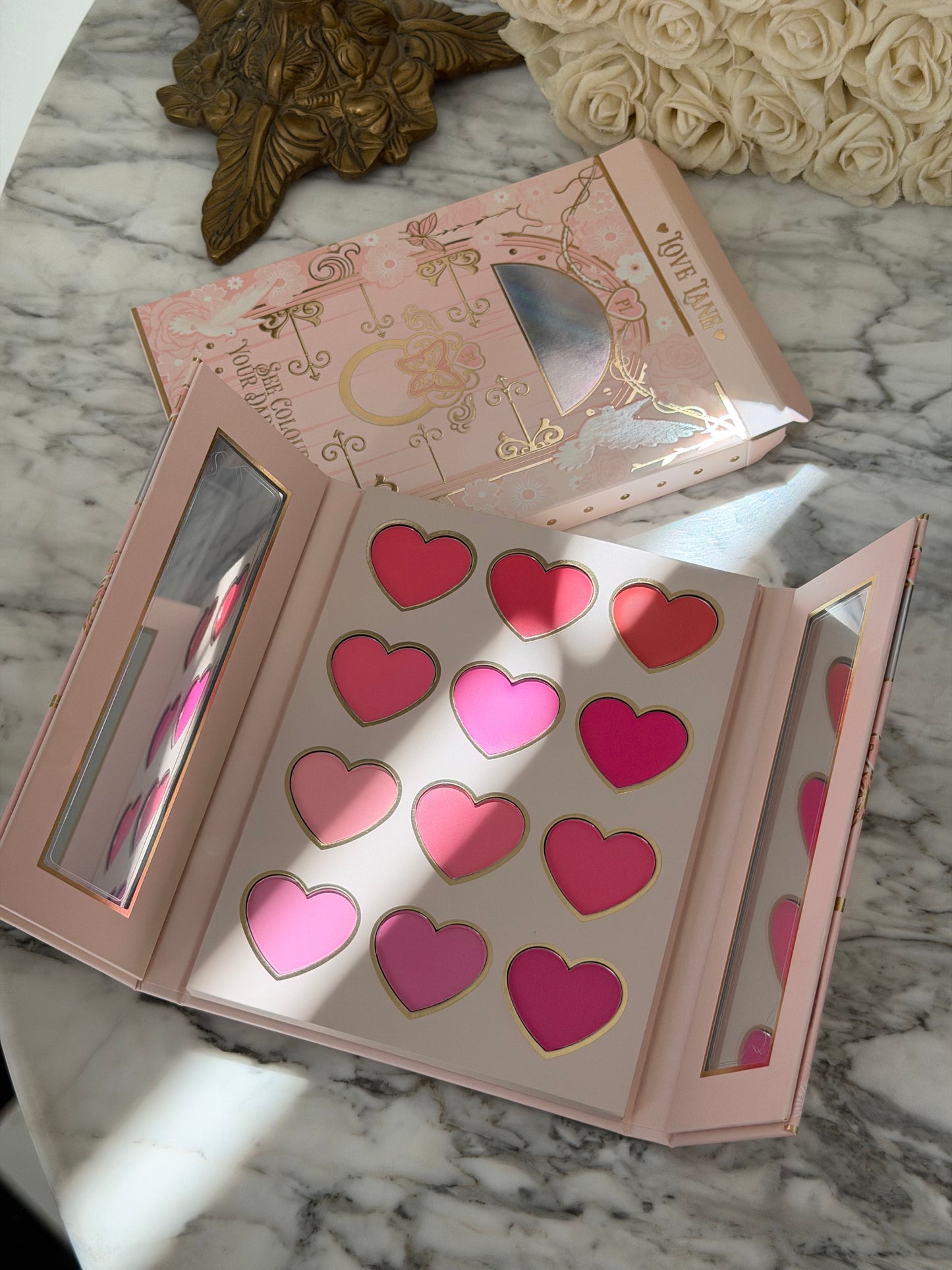 P.LOUISE Love Lane 
See Color In Your Darkest Days Cream & Powder Blusher Palette