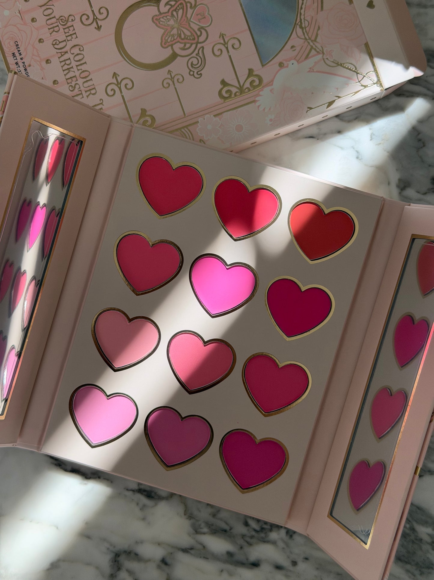 P.LOUISE Love Lane 
See Color In Your Darkest Days Cream & Powder Blusher Palette