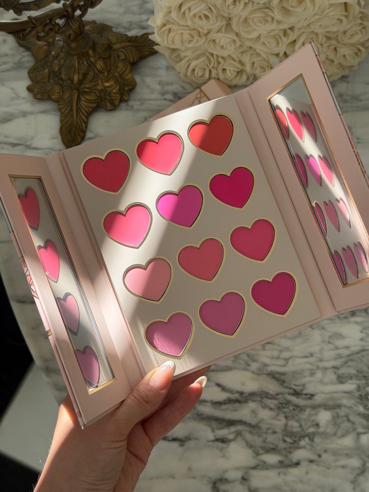 P.LOUISE Love Lane 
See Color In Your Darkest Days Cream & Powder Blusher Palette