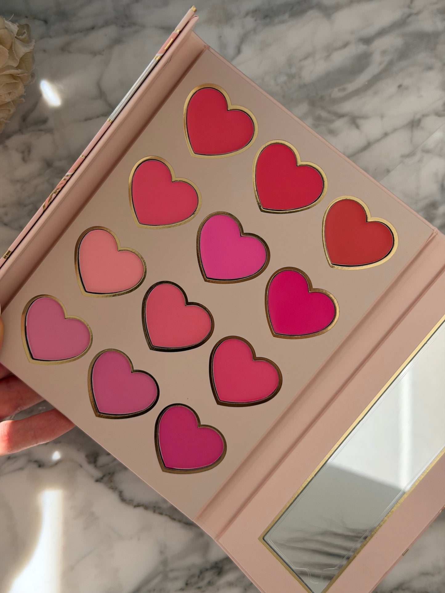 P.LOUISE Love Lane 
See Color In Your Darkest Days Cream & Powder Blusher Palette