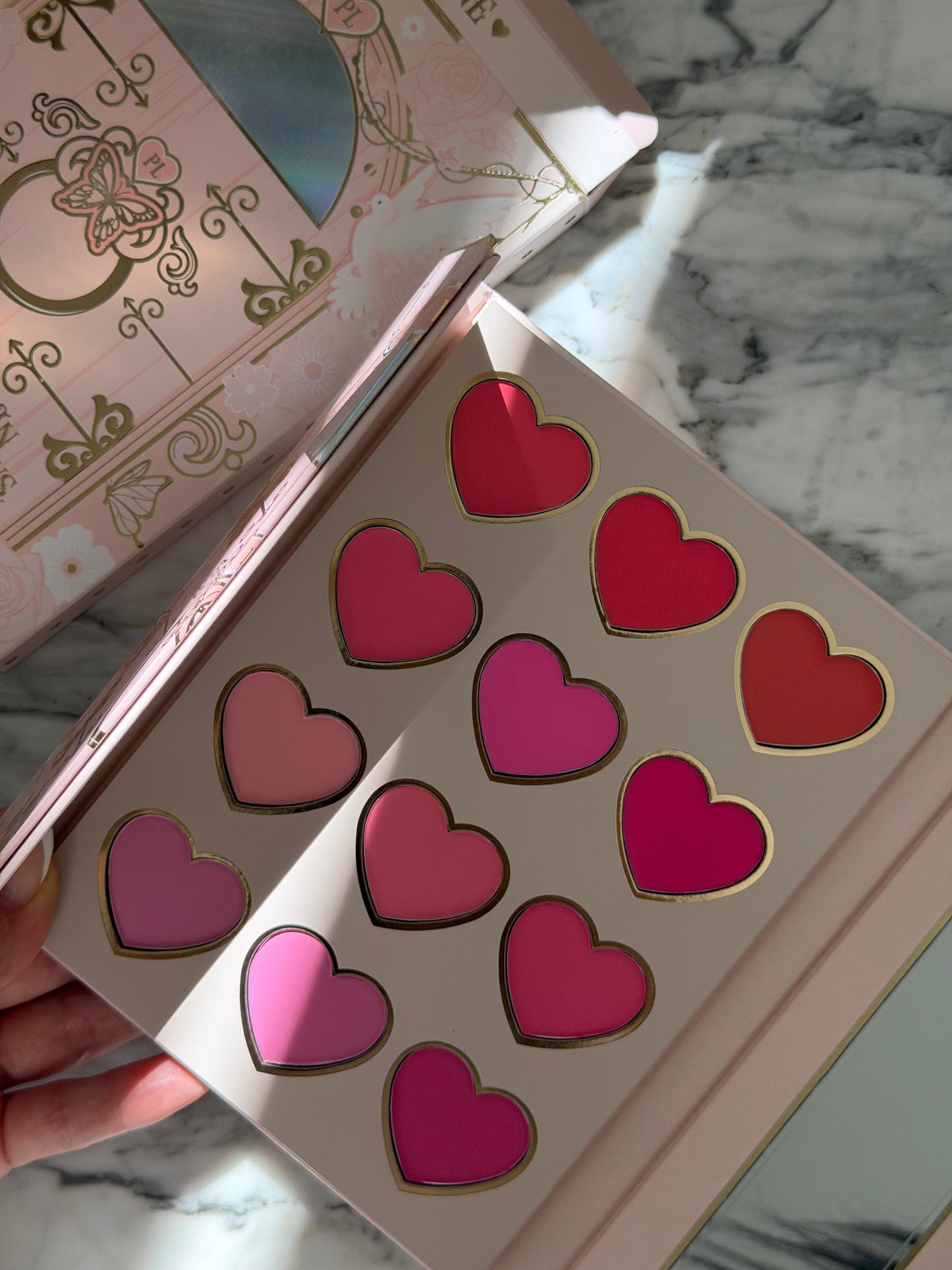 P.LOUISE Love Lane 
See Color In Your Darkest Days Cream & Powder Blusher Palette