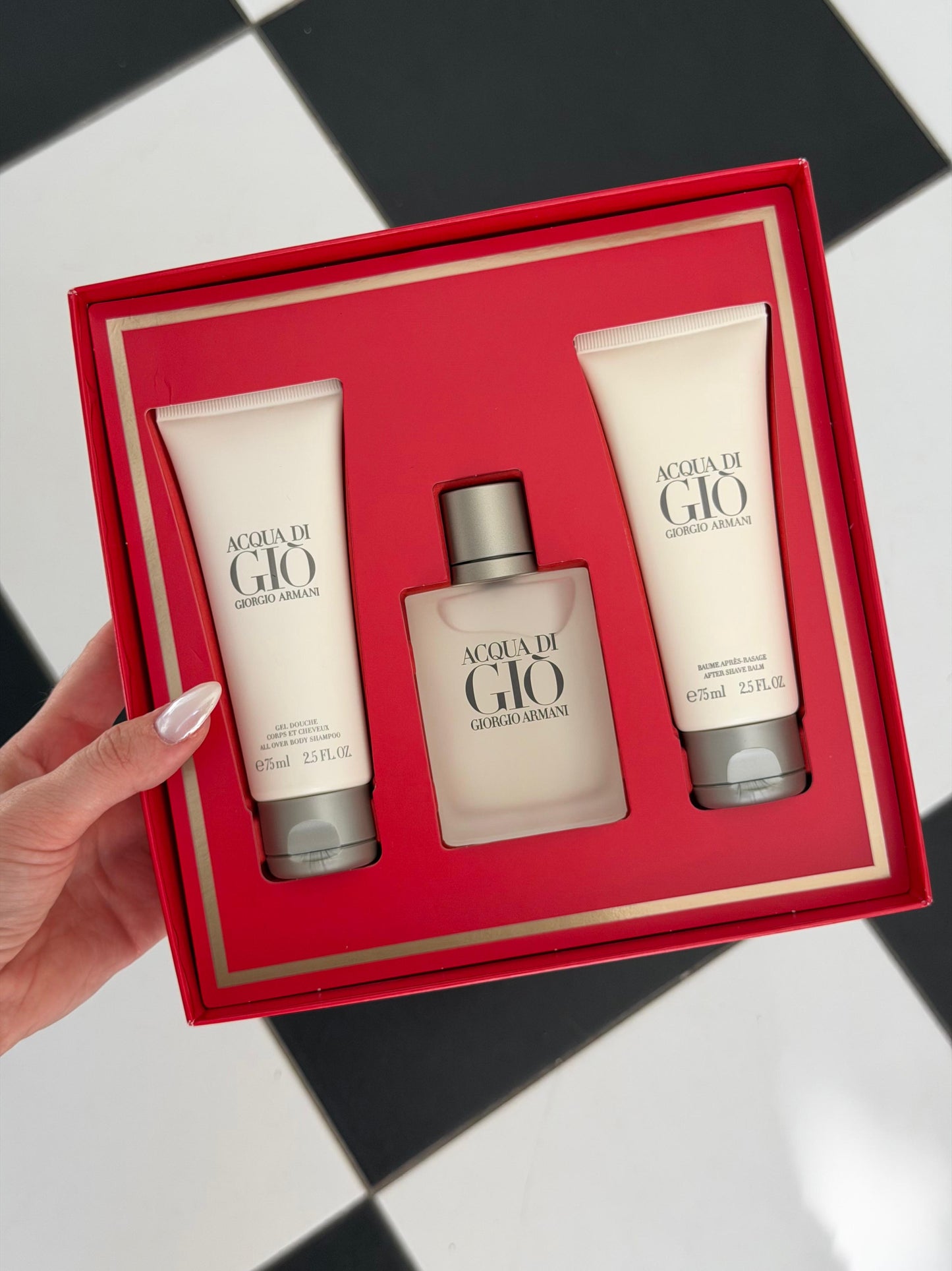 ARMANI Acqua Di Giò Eau De Toilette Trio Gift Set (50+75+75ml)