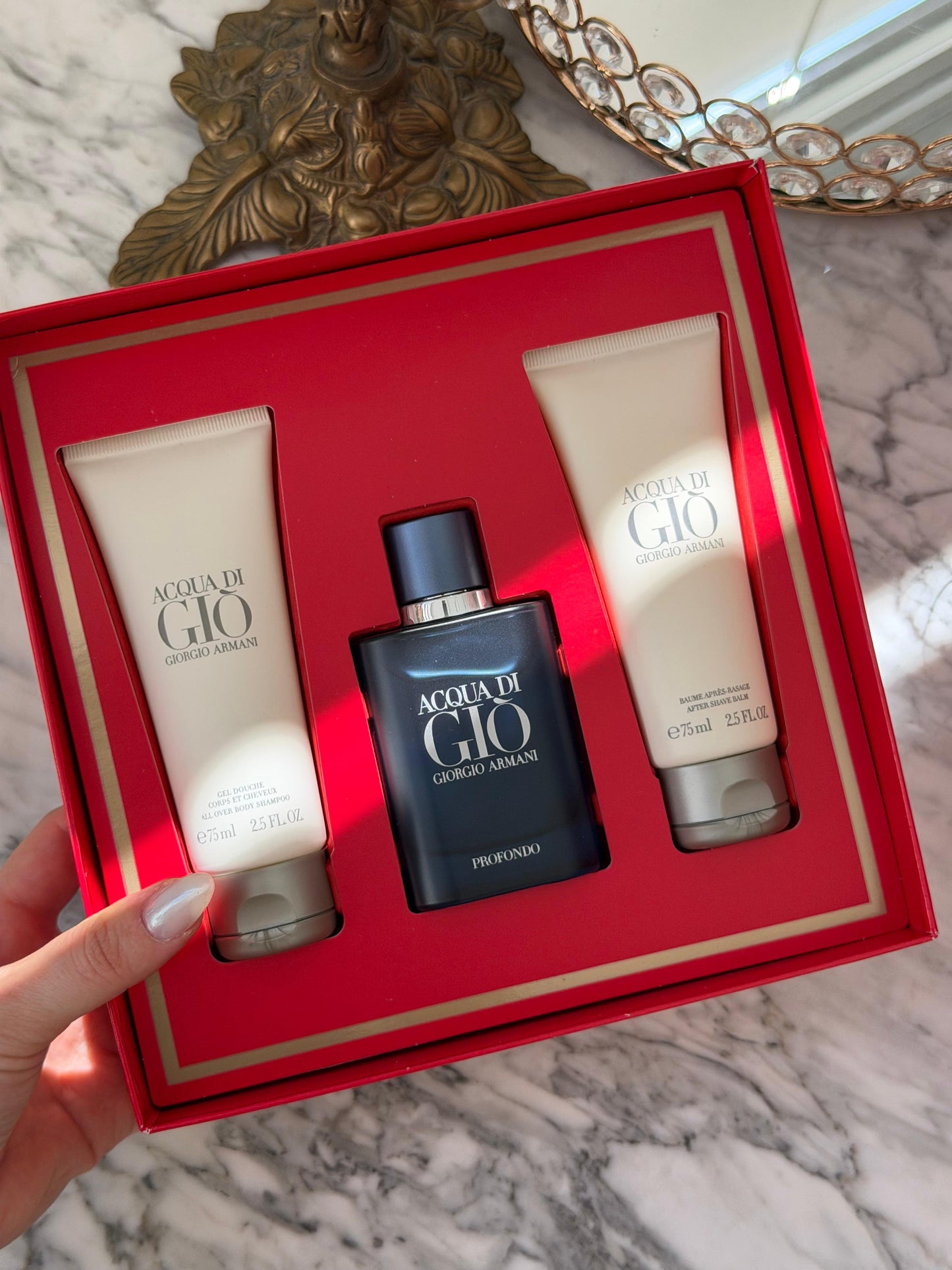 ARMANI Acqua Di Giò Profondo Eau De Parfum Trio Gift Set (40+75+75ml)