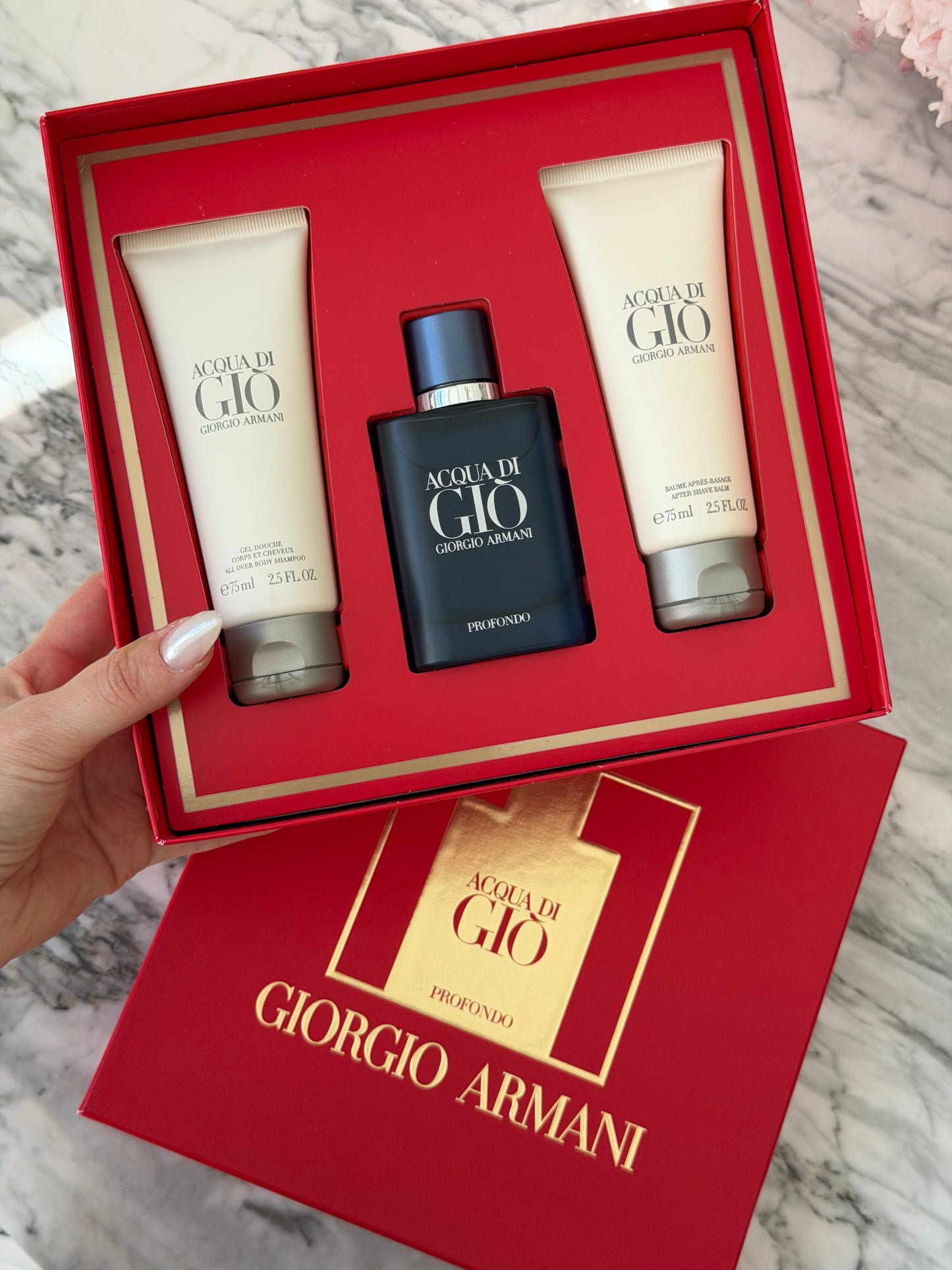 ARMANI Acqua Di Giò Profondo Eau De Parfum Trio Gift Set (40+75+75ml)