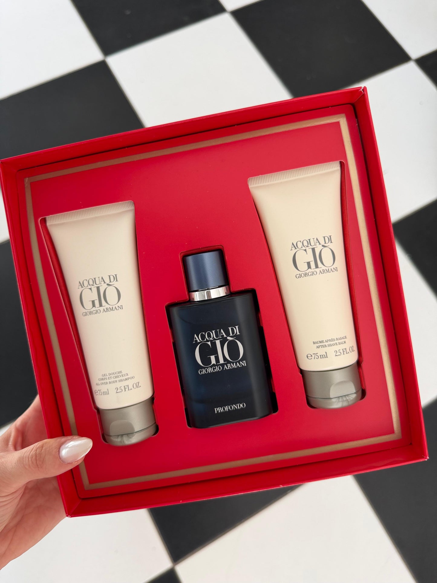 ARMANI Acqua Di Giò Profondo Eau De Parfum Trio Gift Set (40+75+75ml)