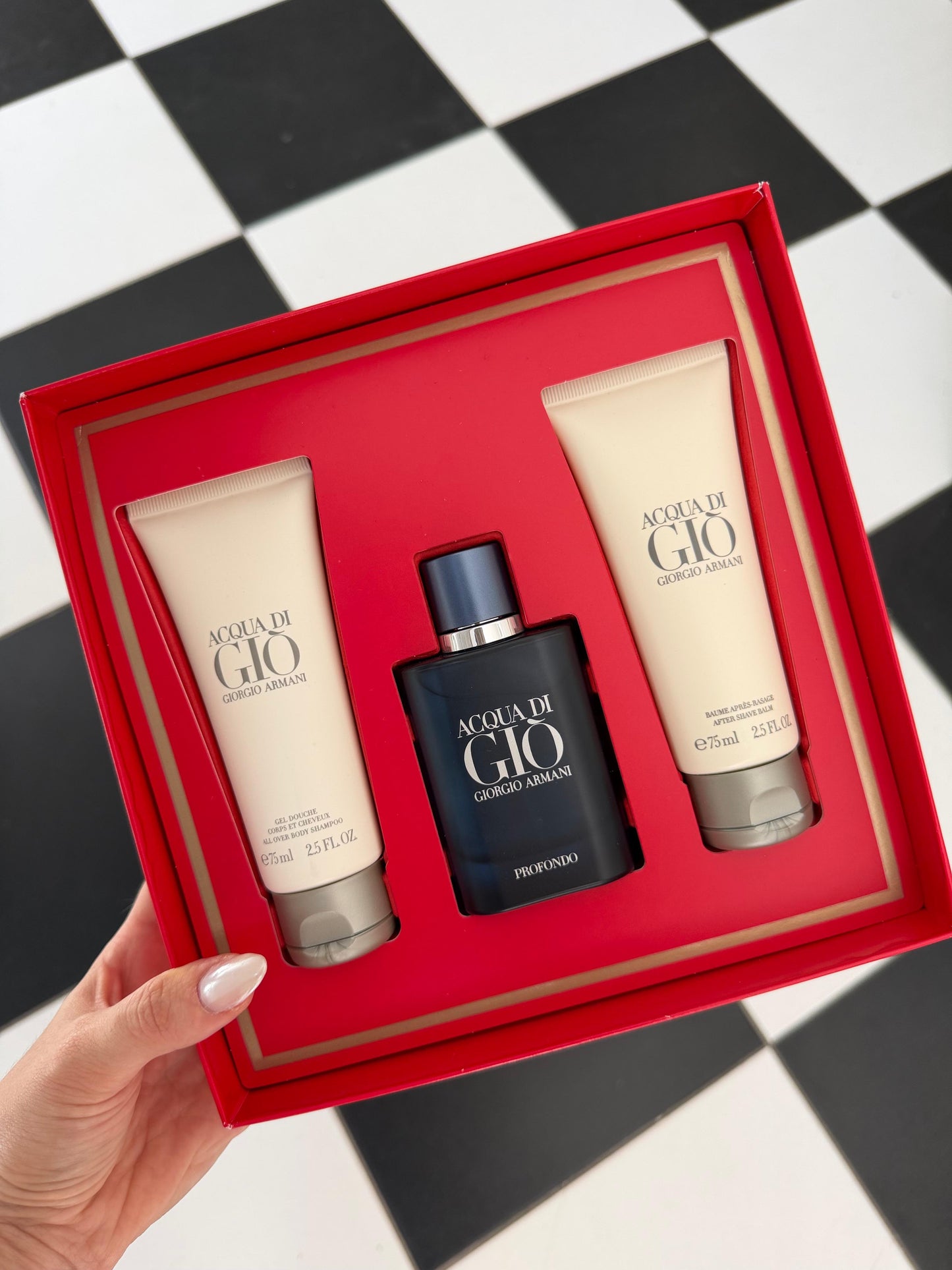 ARMANI Acqua Di Giò Profondo Eau De Parfum Trio Gift Set (40+75+75ml)