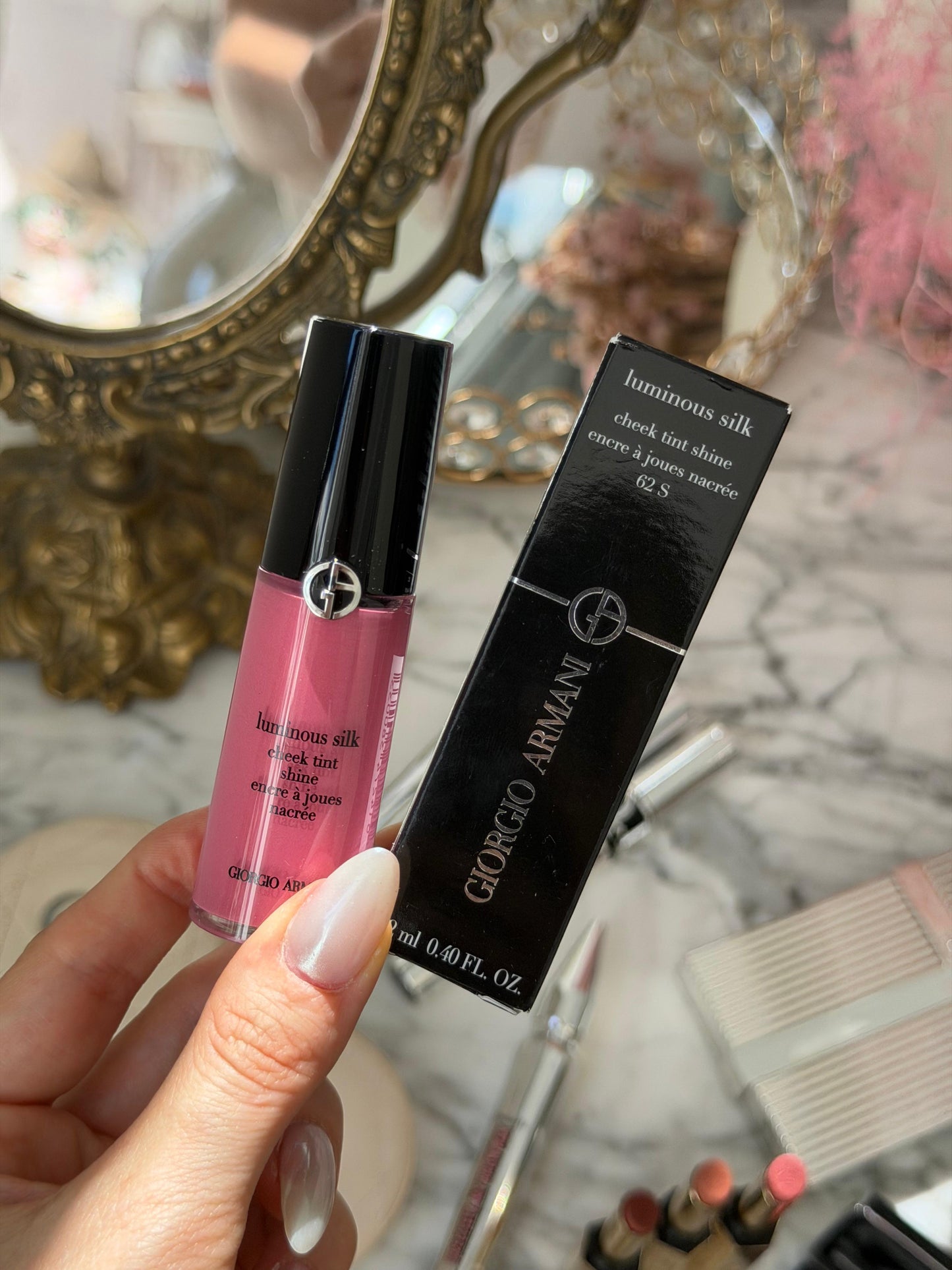 ARMANI Luminous Silk Cheek Tint - 
Skin-Fusing Liquid Blush (62S)