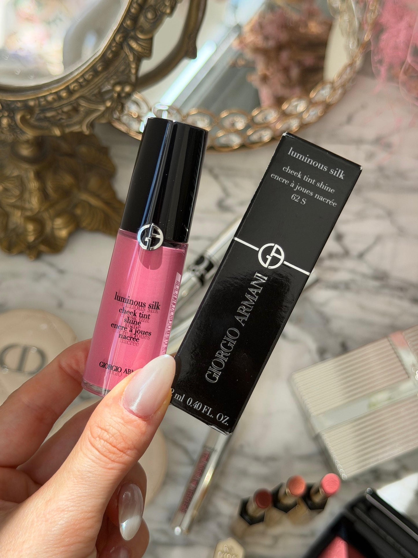 ARMANI Luminous Silk Cheek Tint - 
Skin-Fusing Liquid Blush (62S)