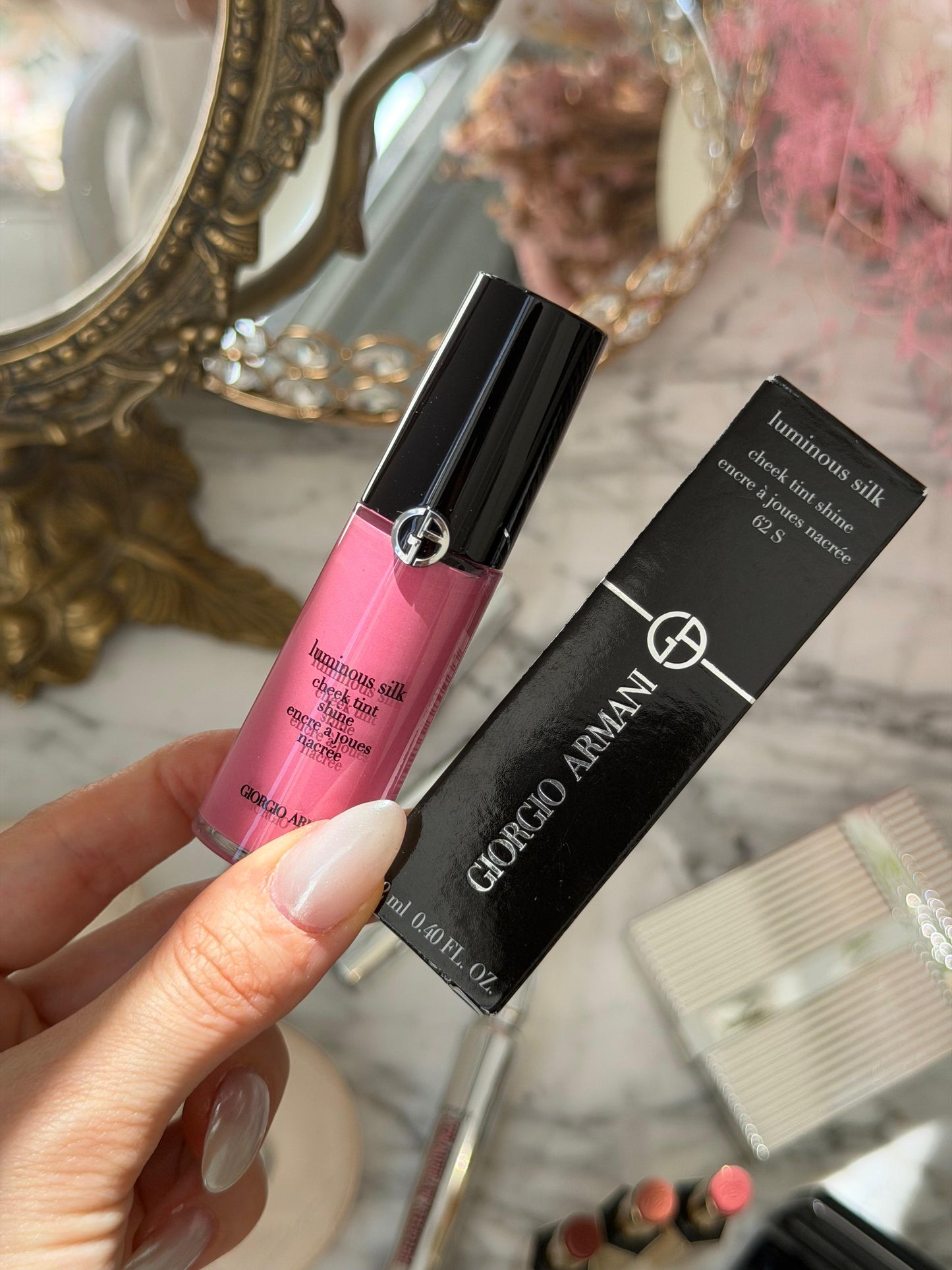 ARMANI Luminous Silk Cheek Tint - 
Skin-Fusing Liquid Blush (62S)