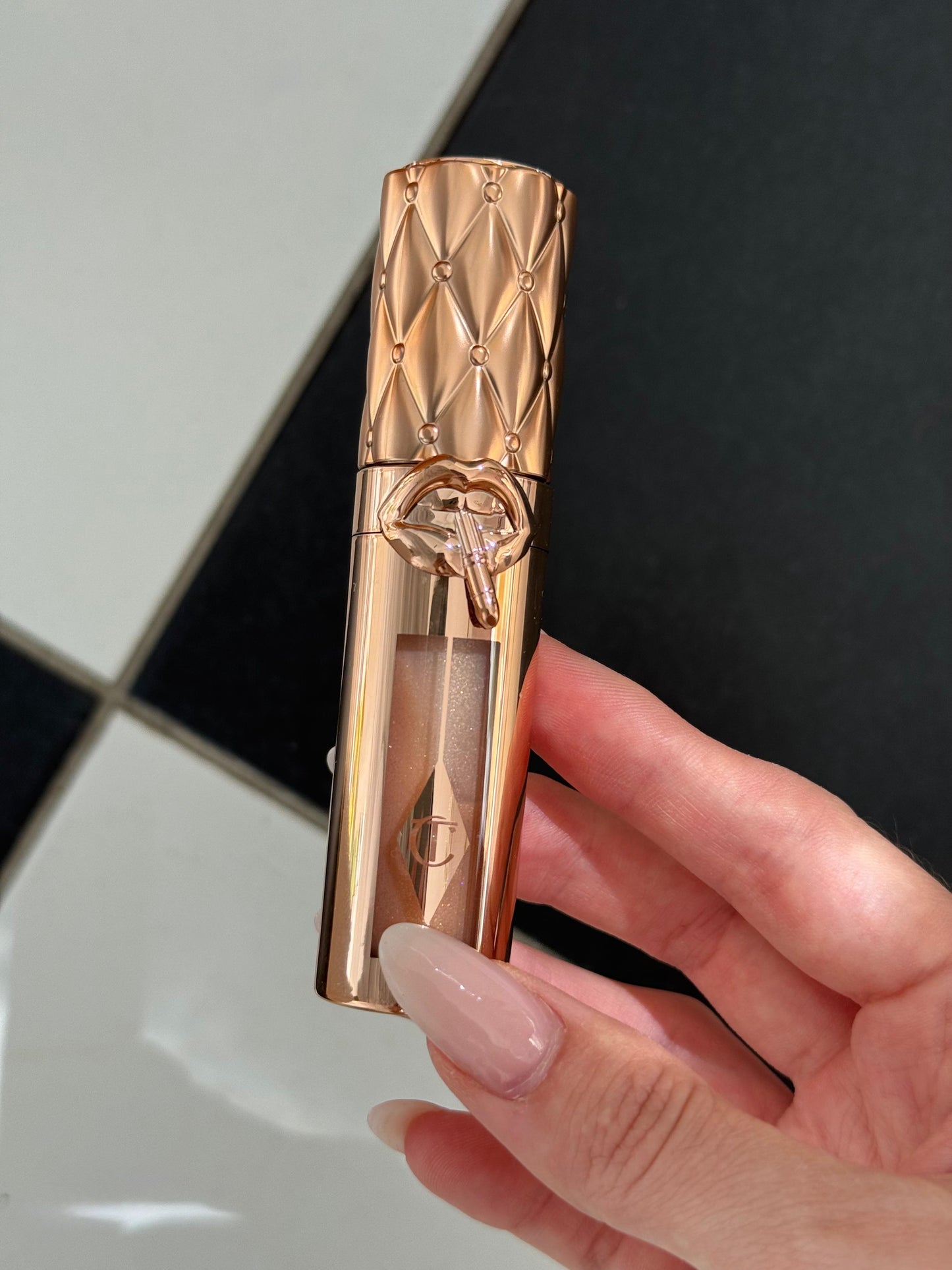 CHARLOTTE TILBURY Big Lip Plump Gasm Gloss Supersize + Maximise! - Nudegasm Diamonds