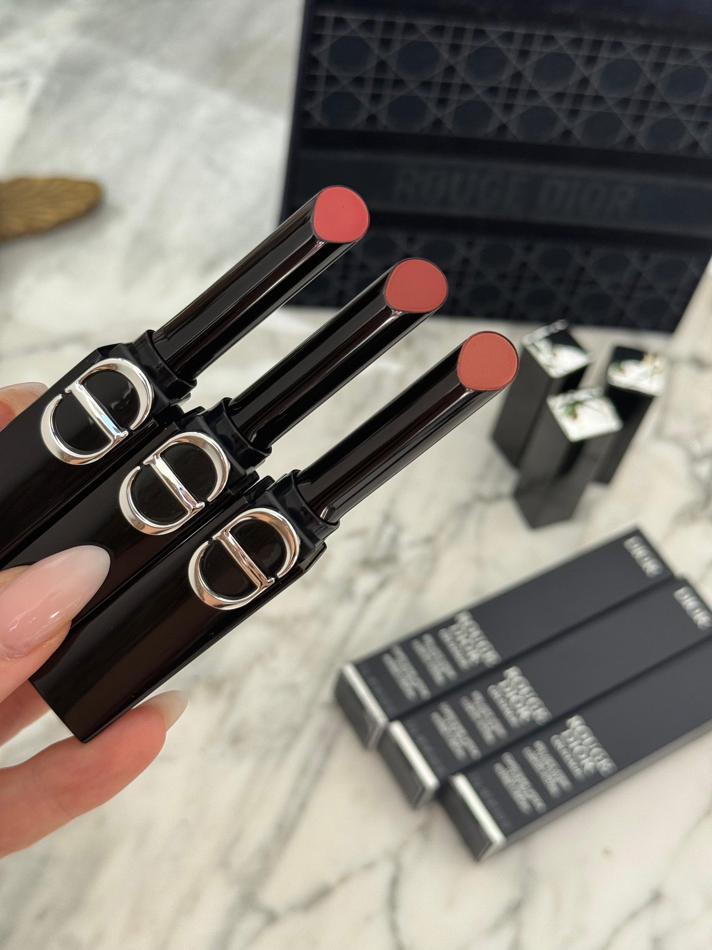 DIOR On Stage Coated Shine Lipstick (222) - Ultra Wear, Intense Comfort