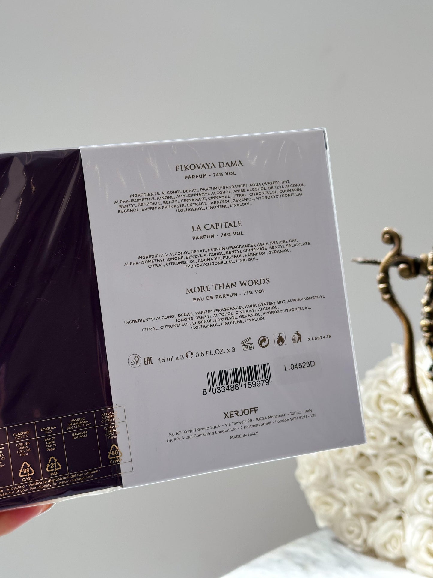 XERJOFF Discovery Set IV (3x15ml)
La Capitale - Pikovaya Dama - More Than Words